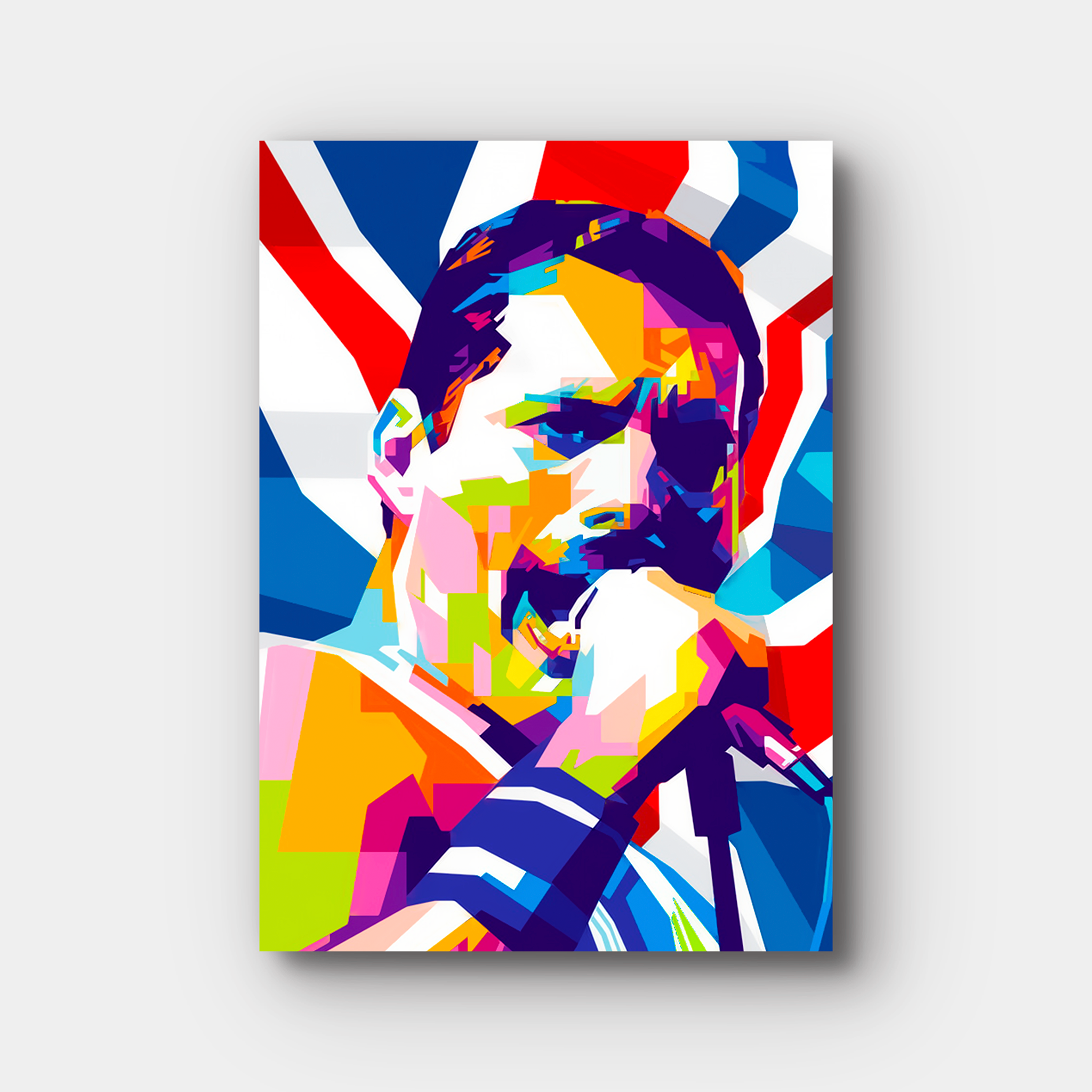 Freddie Mecury Rainbow Pixel Art