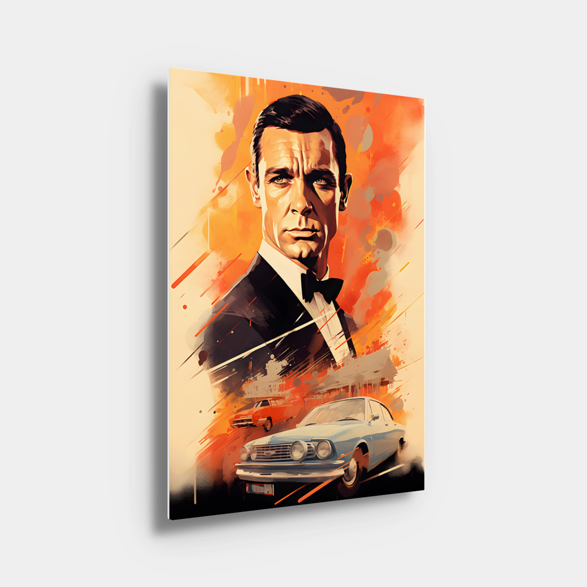 James Bond Orange Paint Art
