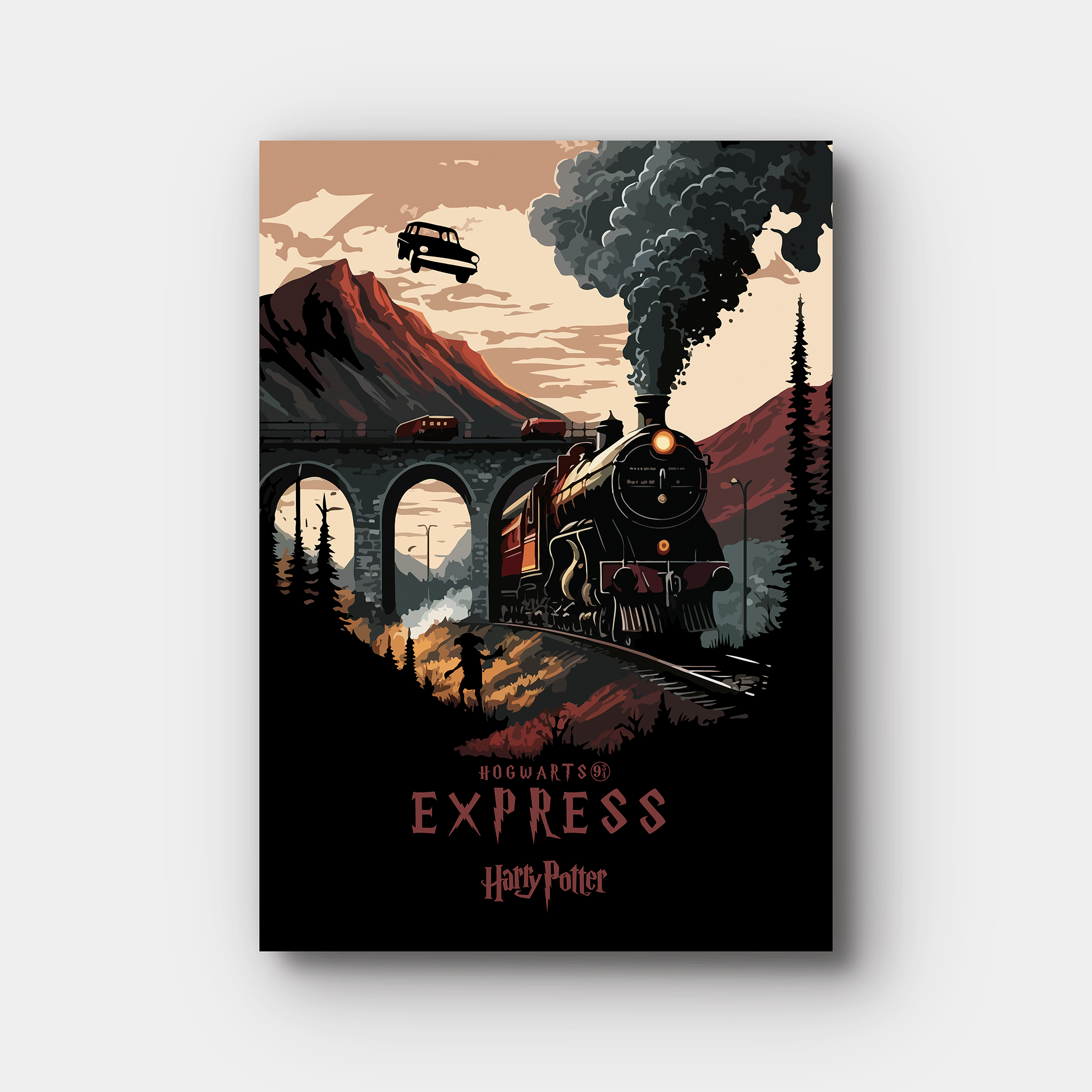 Hogwarts Express Inspired Minimalistic Art
