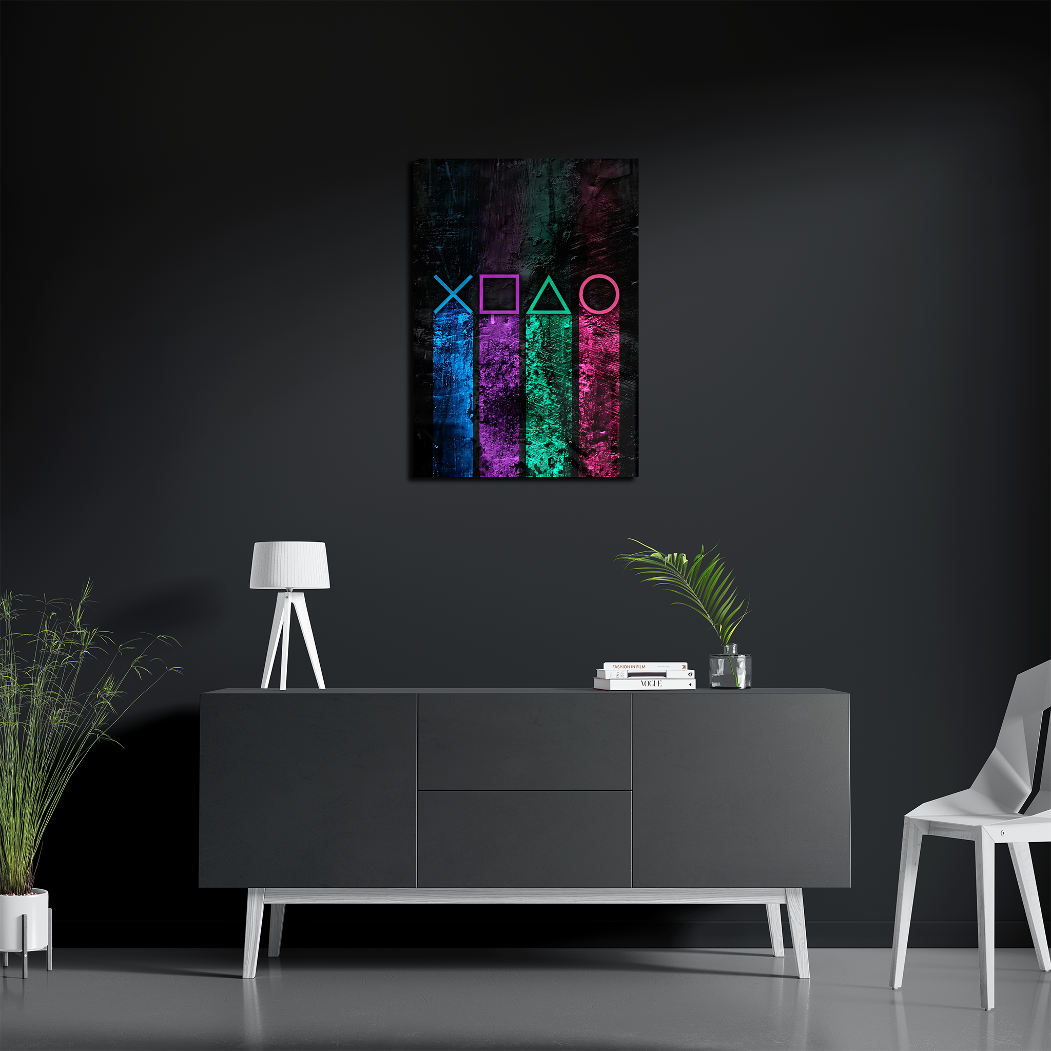 PlayStation Symbols Paint Art