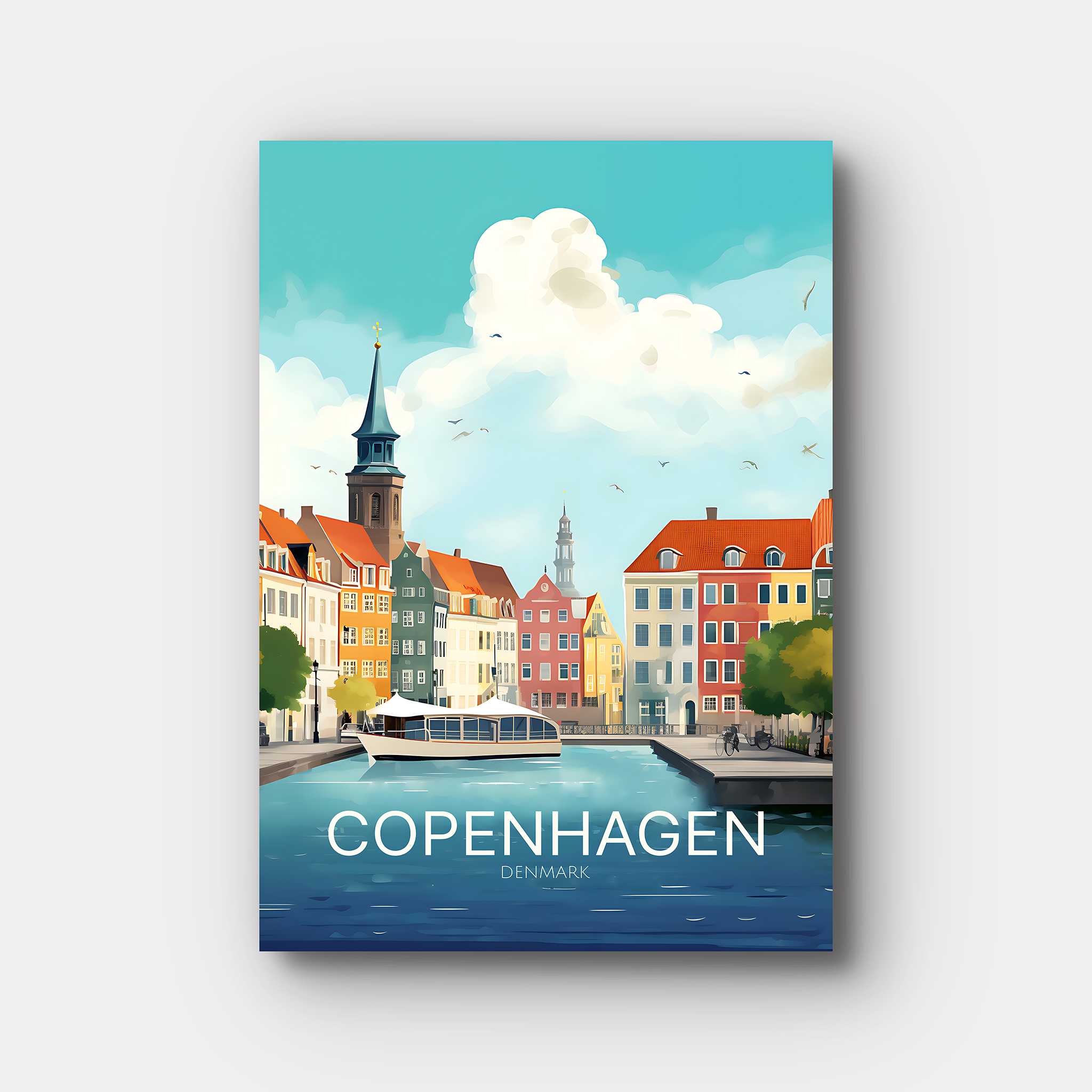 Copenhagen Travel Poster