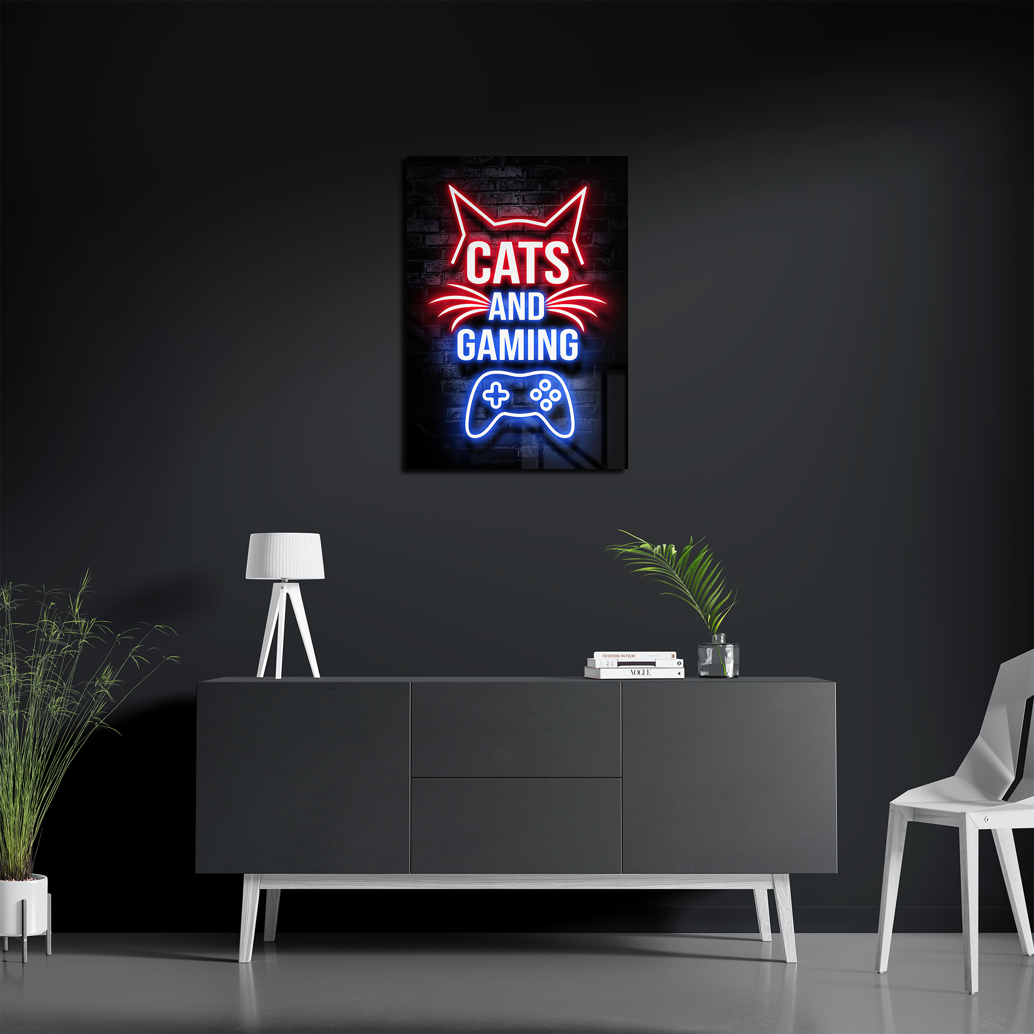 Cats And Gaming Neon Lights