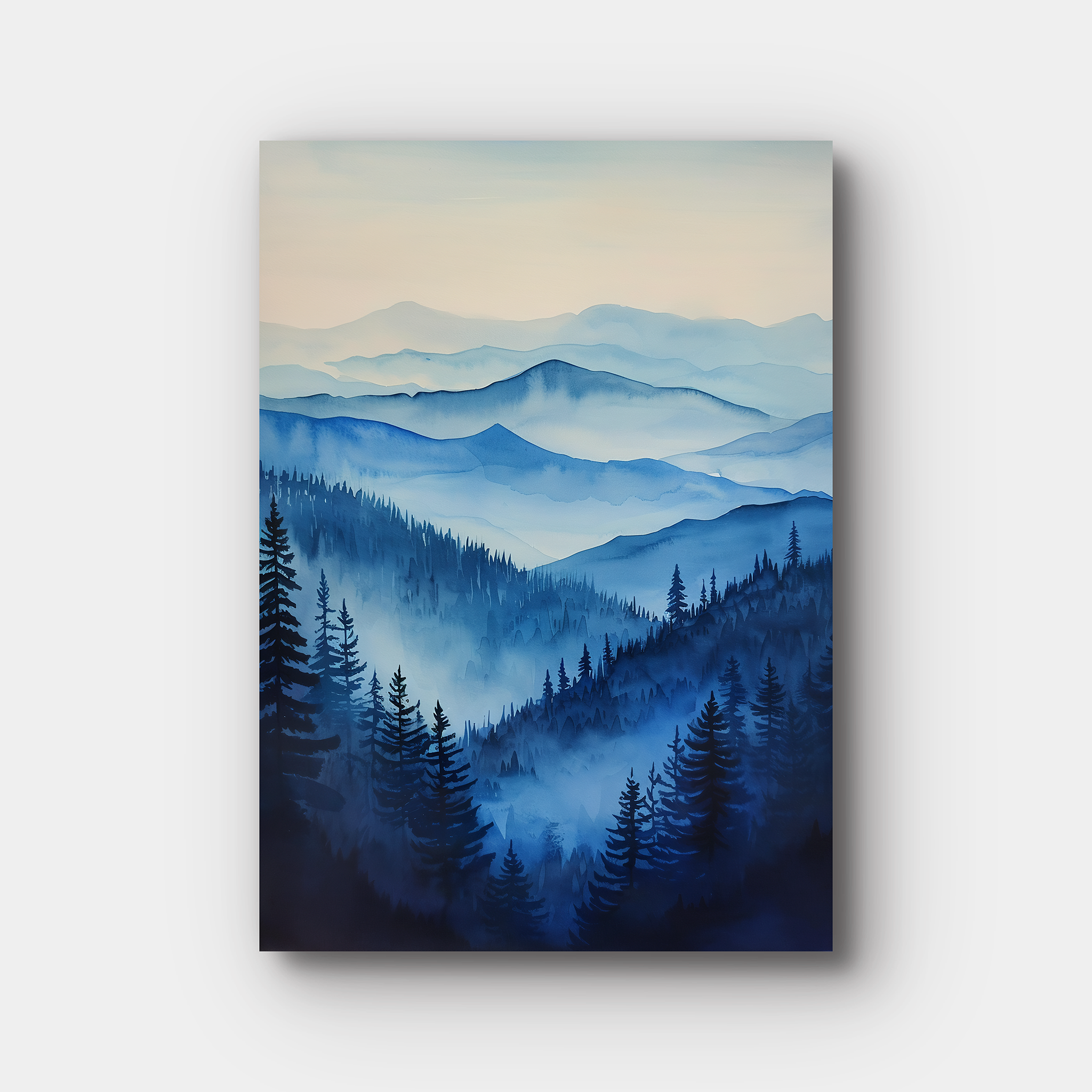 Blue Mountain View Traditional Painting