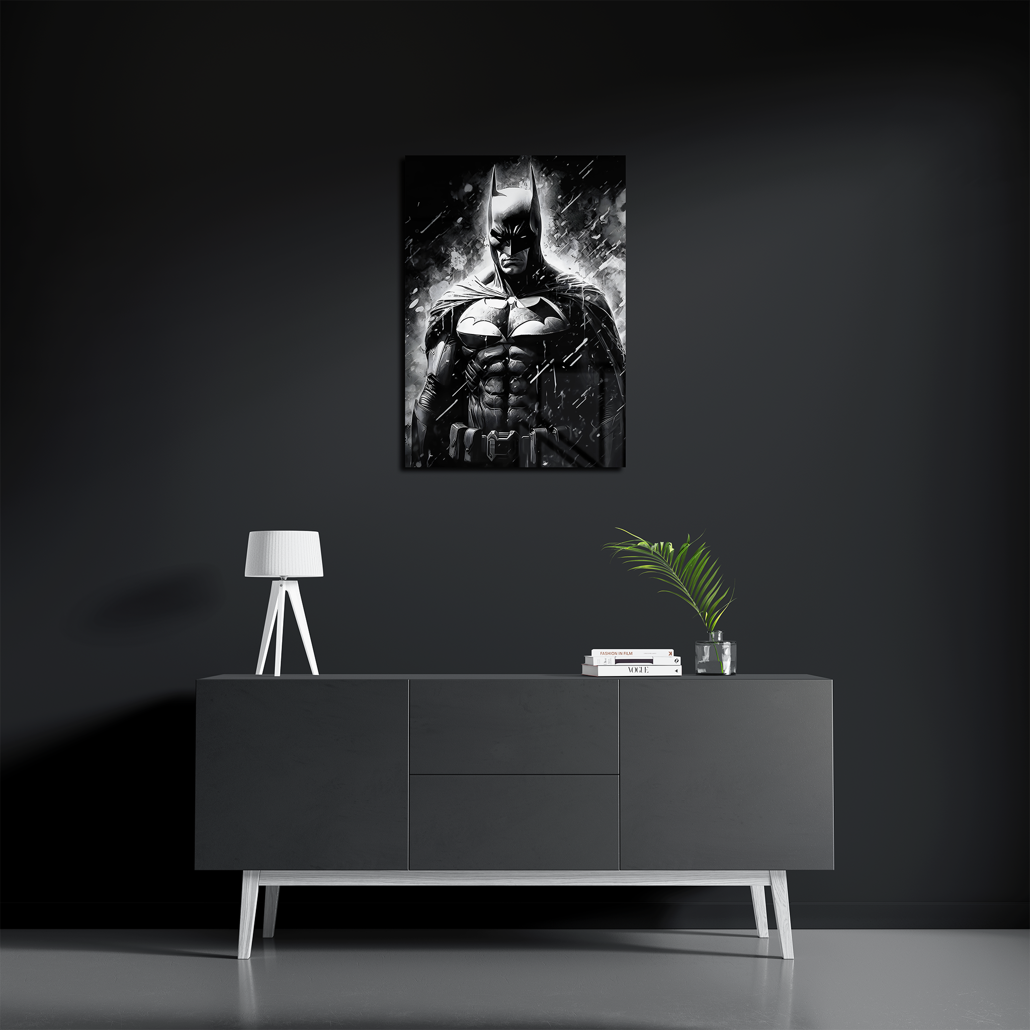 Batman Monochromatic Splash Art