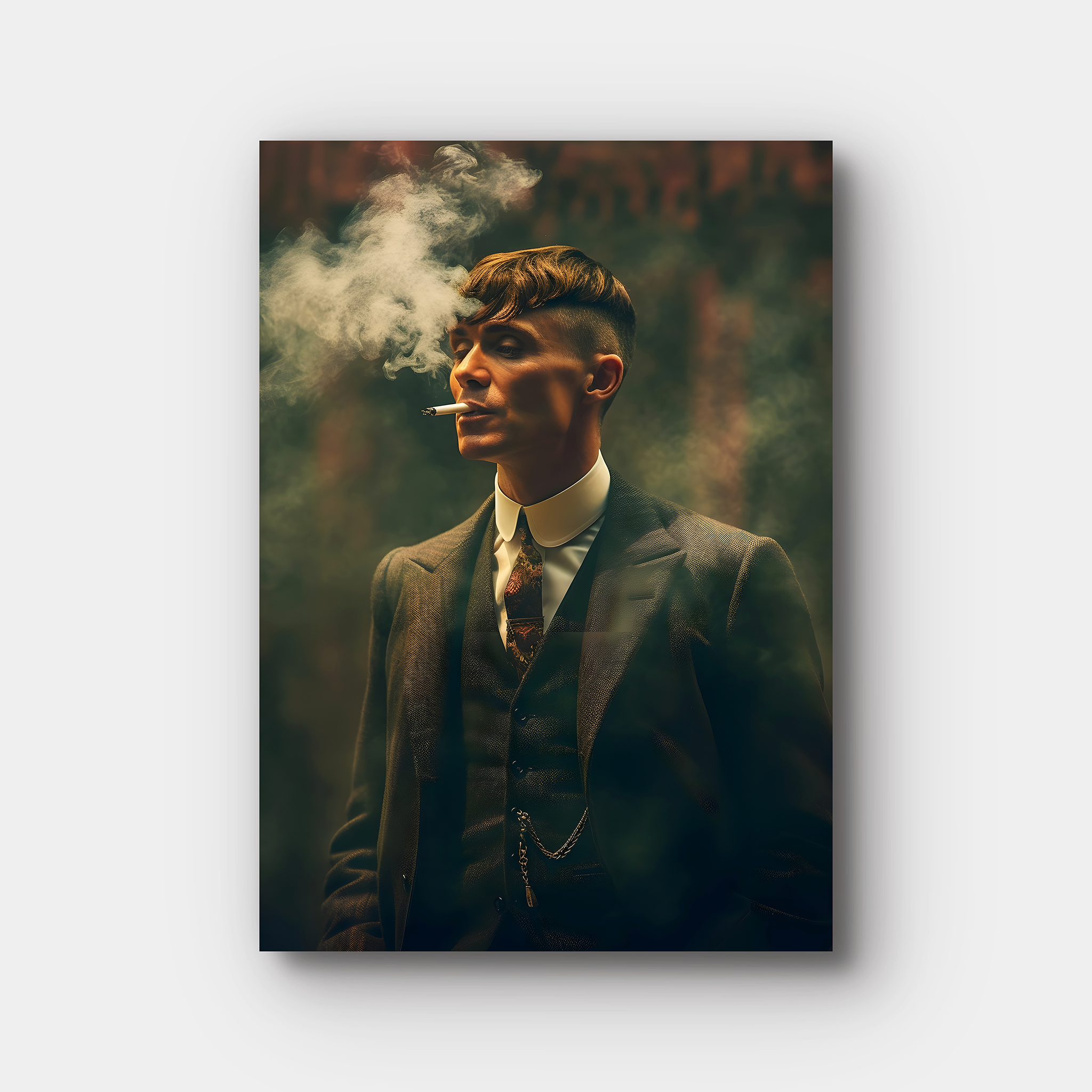 Thomas Shelby Smoking Portrait