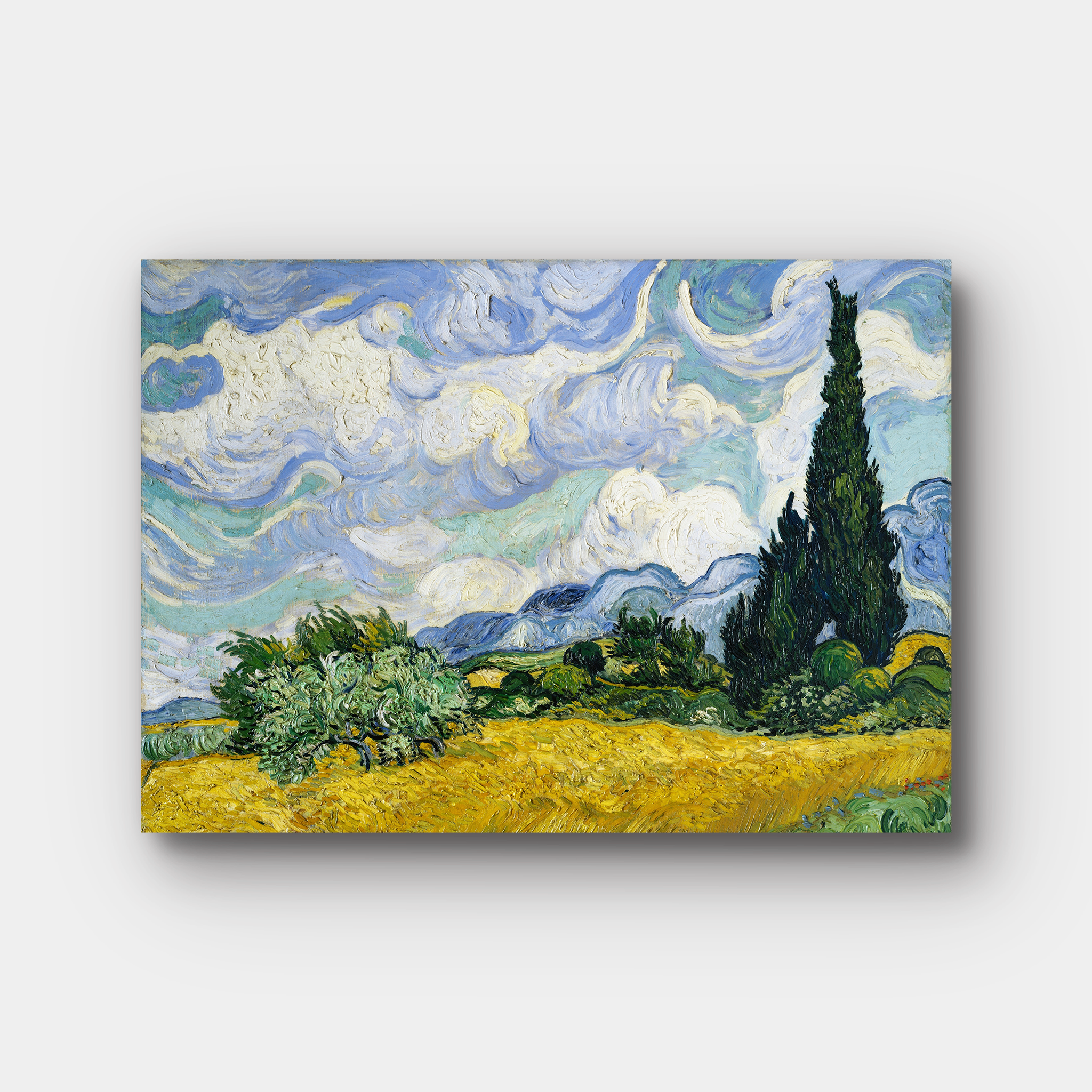 Wheat Field with Cypresses at the Haude Galline near Eygalieres by Vincent van Gogh