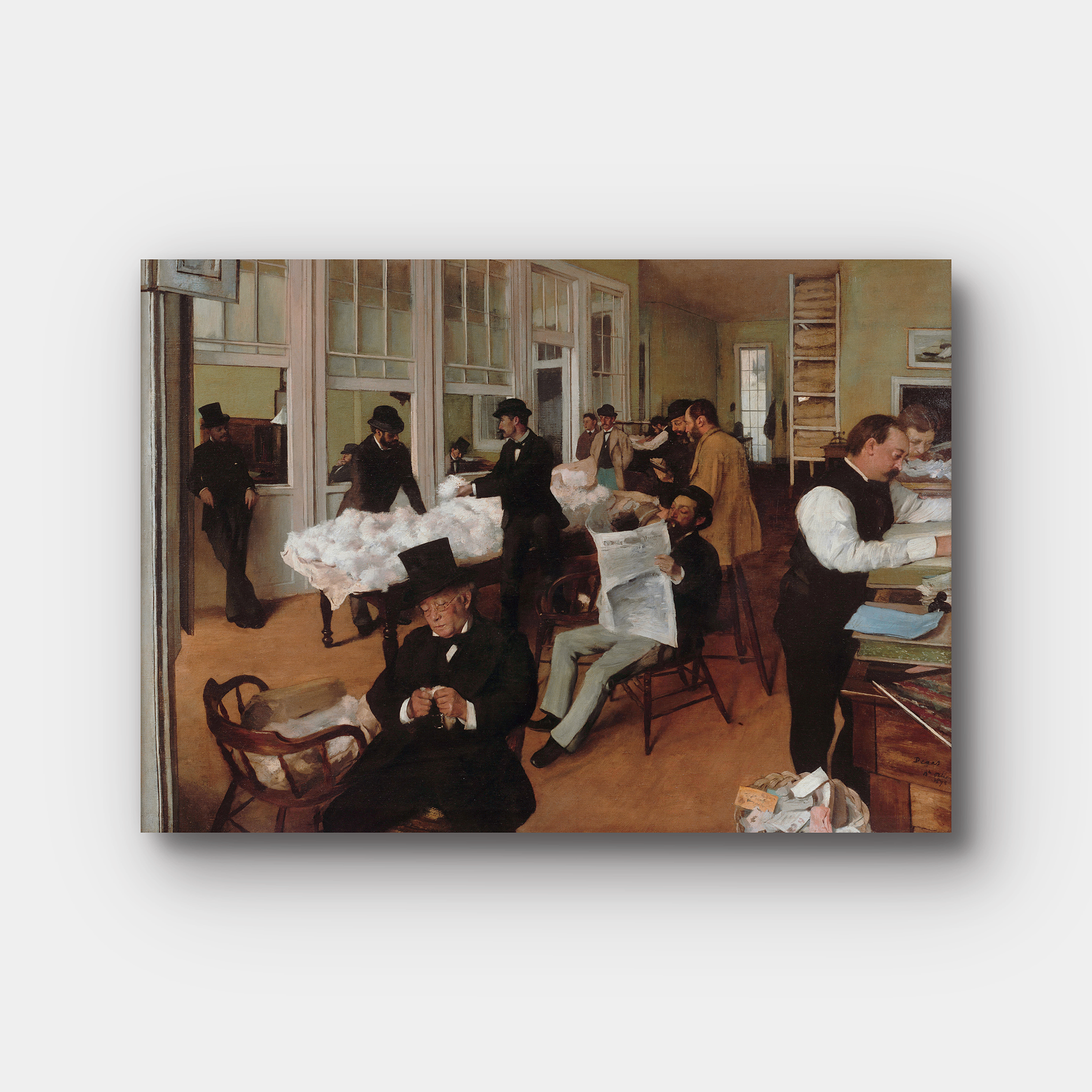 A Cotton Office In New Orleans by Edgar Degas