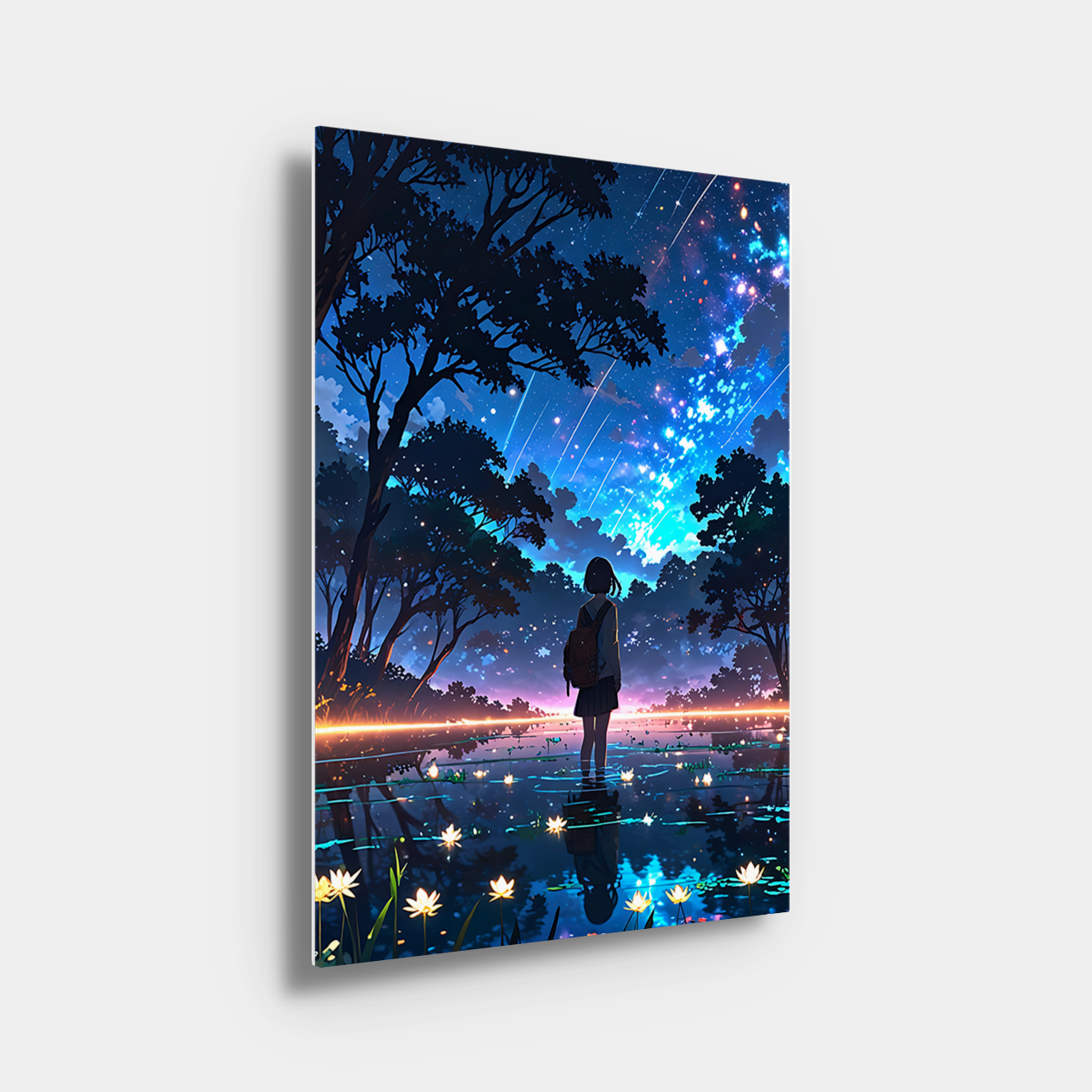 Glowing Lilies Anime Girl