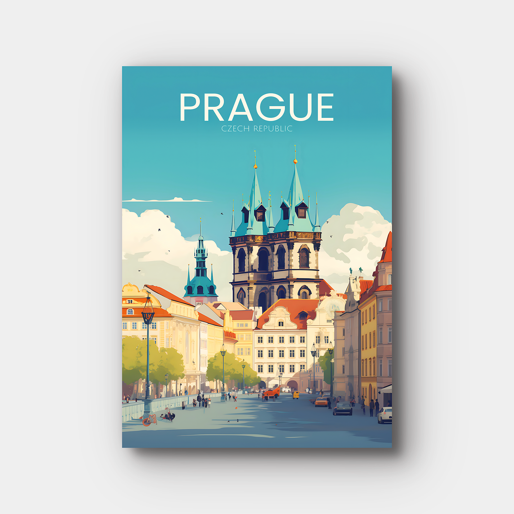 Prague Travel Poster