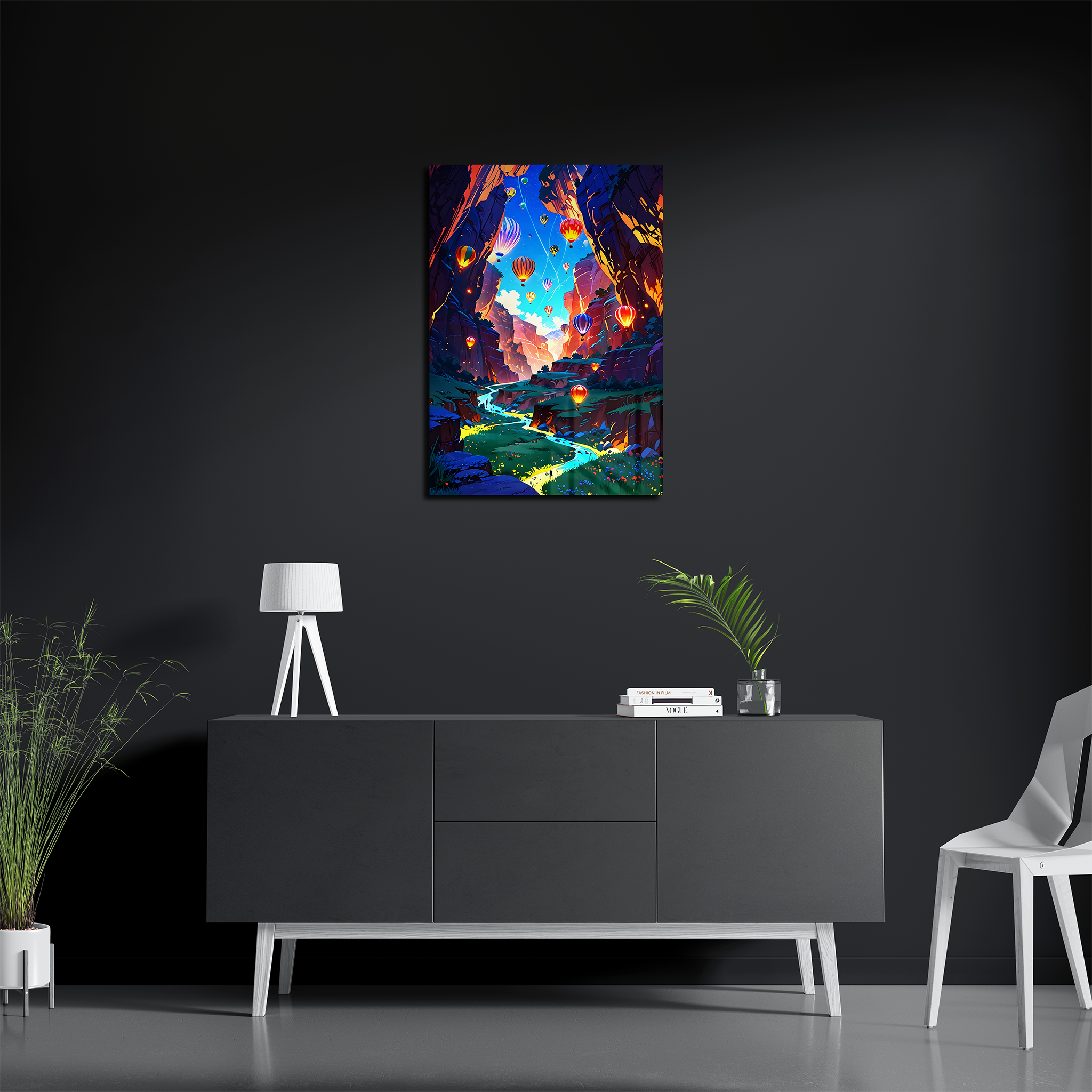 Hot Air Balloons In The Canyon