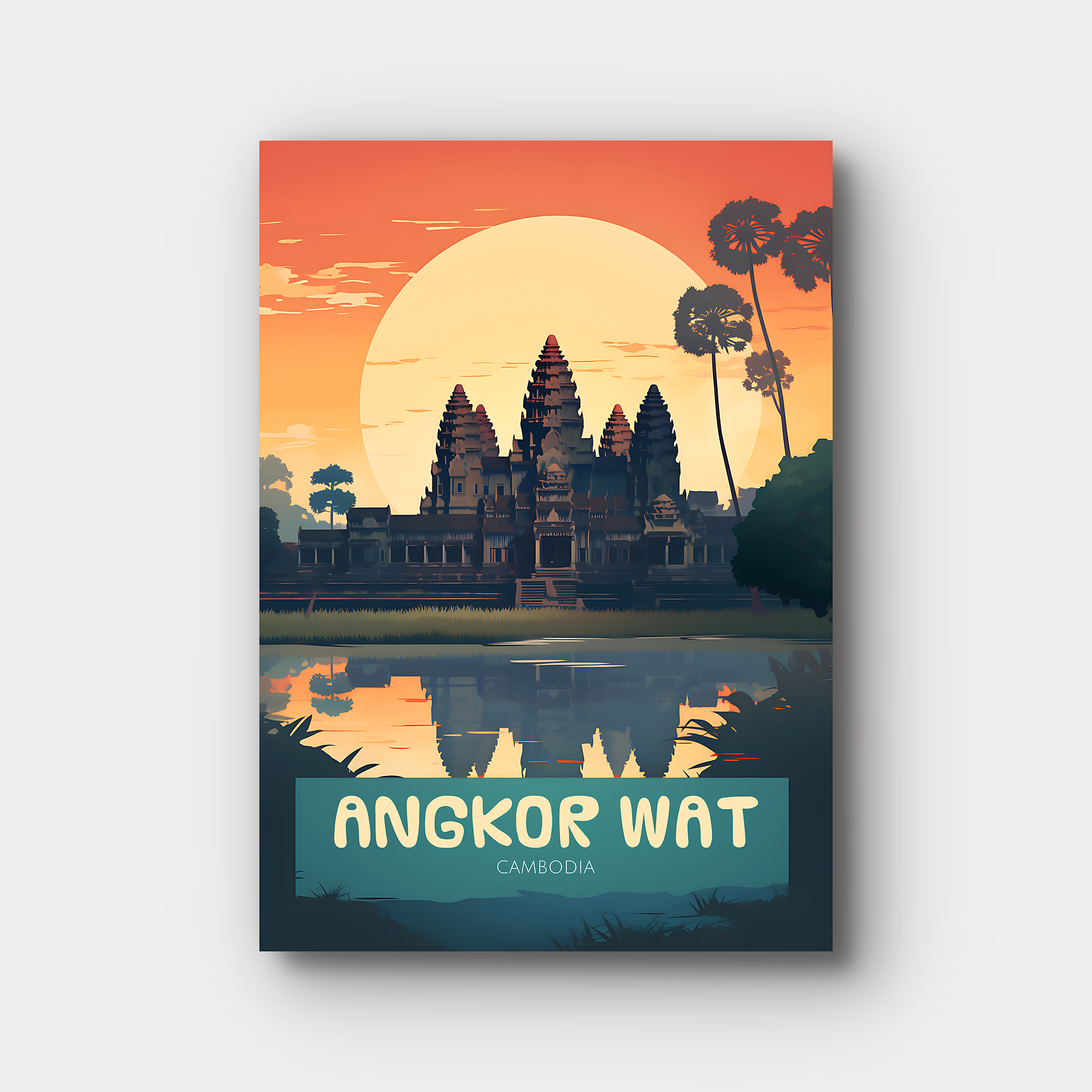 Angkor Wat Travel Poster