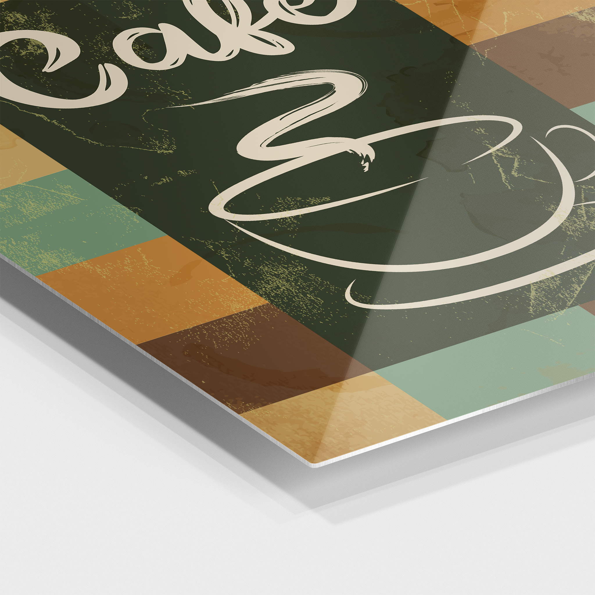 Cafe Rustic Grid Art