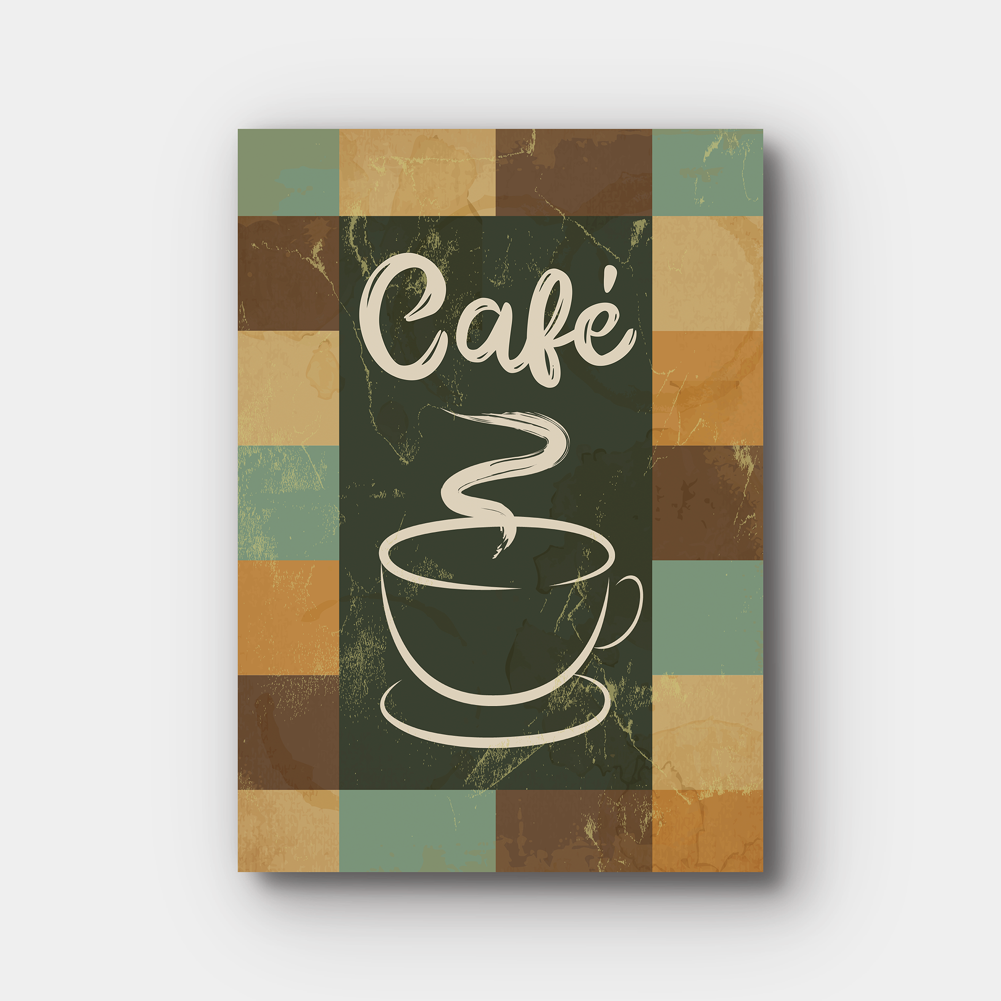 Cafe Rustic Grid Art