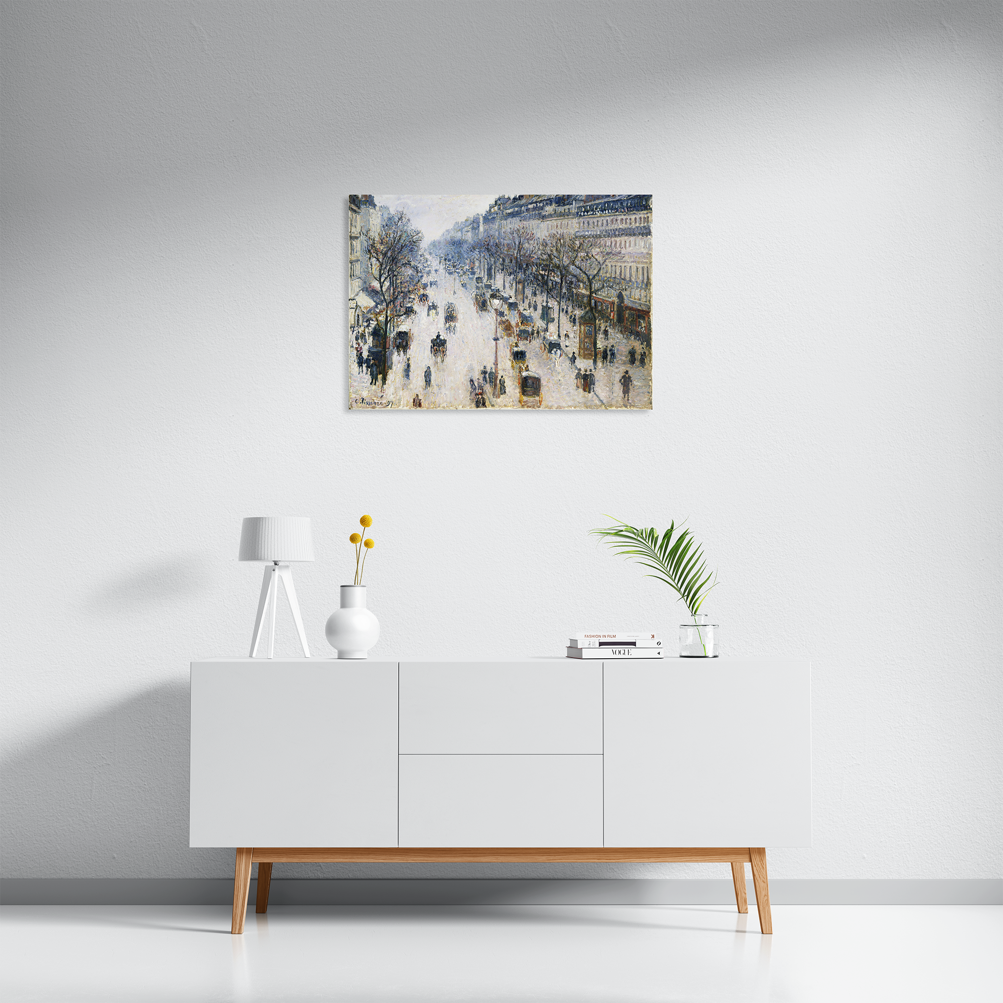 Boulevard Montmartre Spring by Camille Pissarro