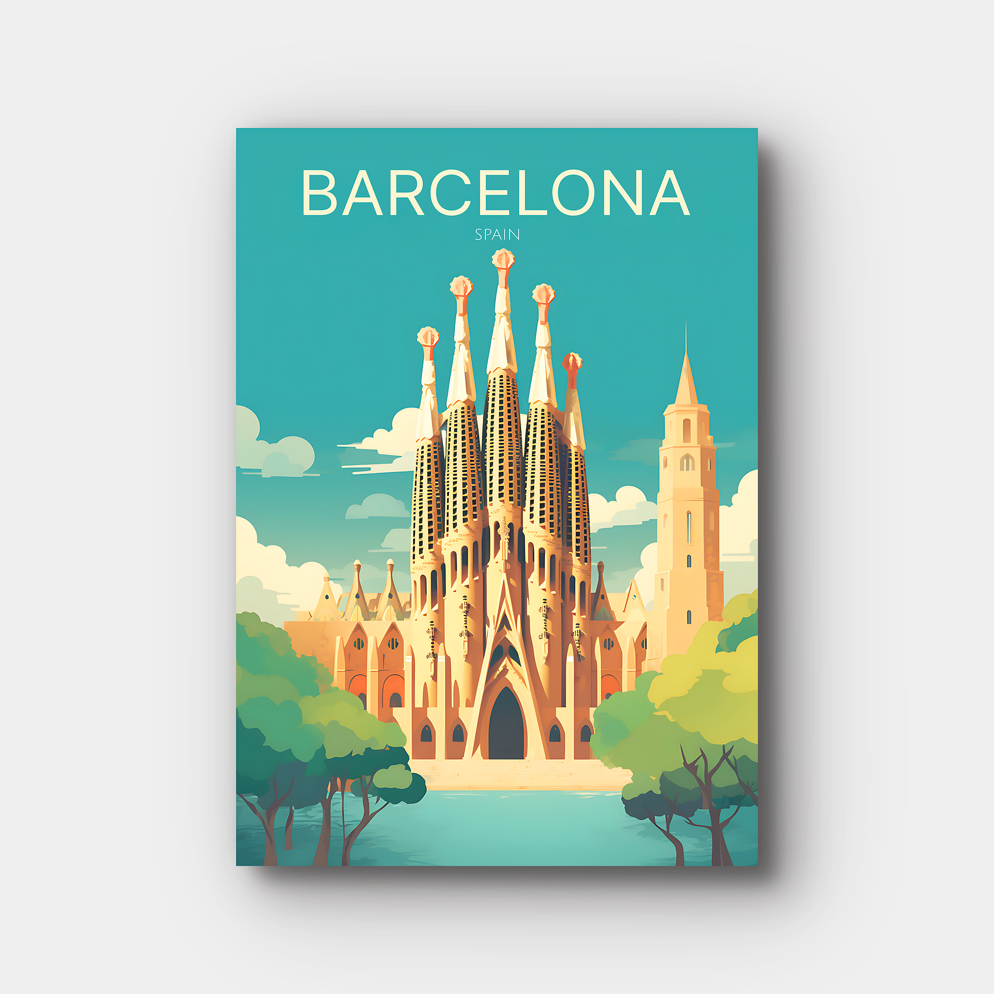 Barcelona Travel Poster