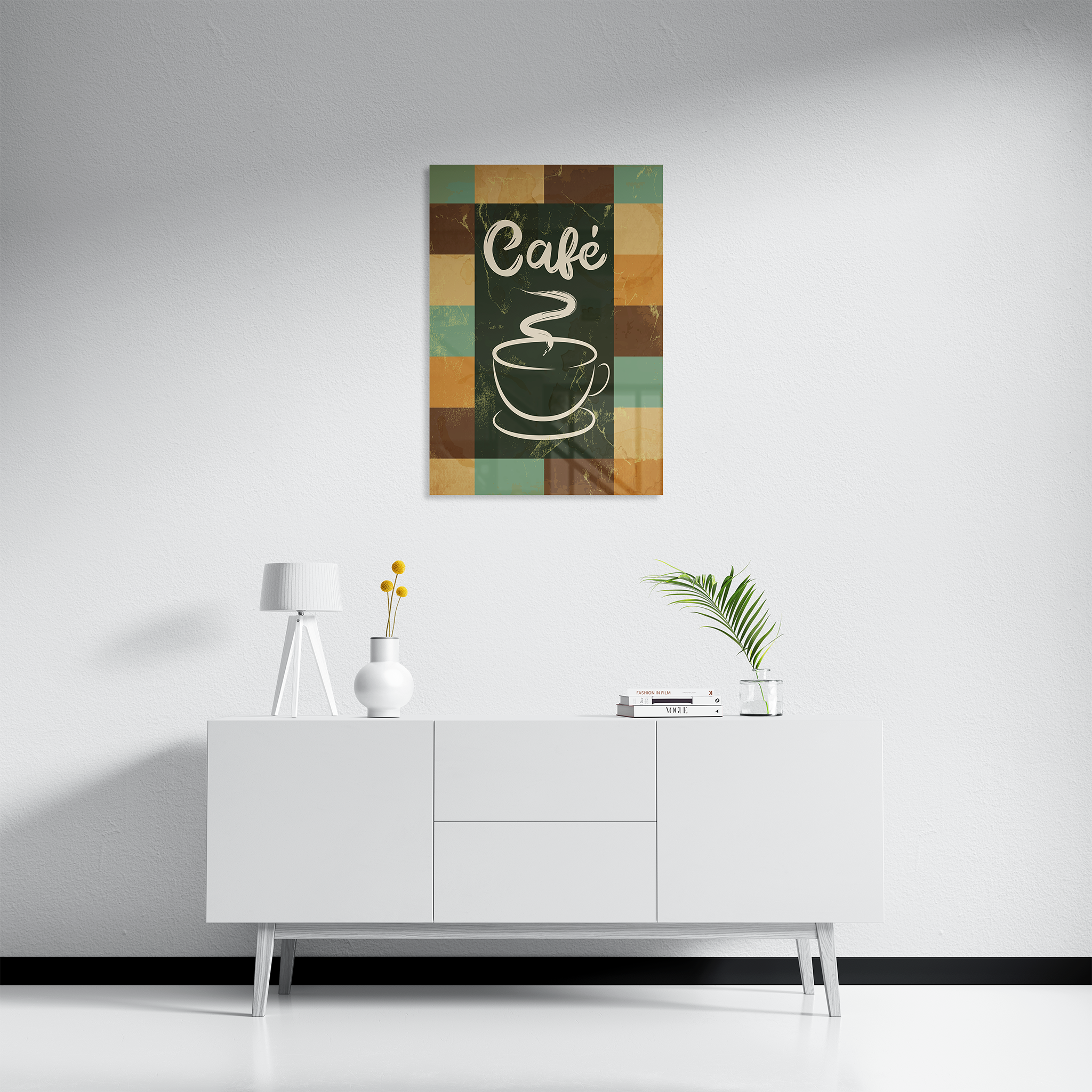 Cafe Rustic Grid Art