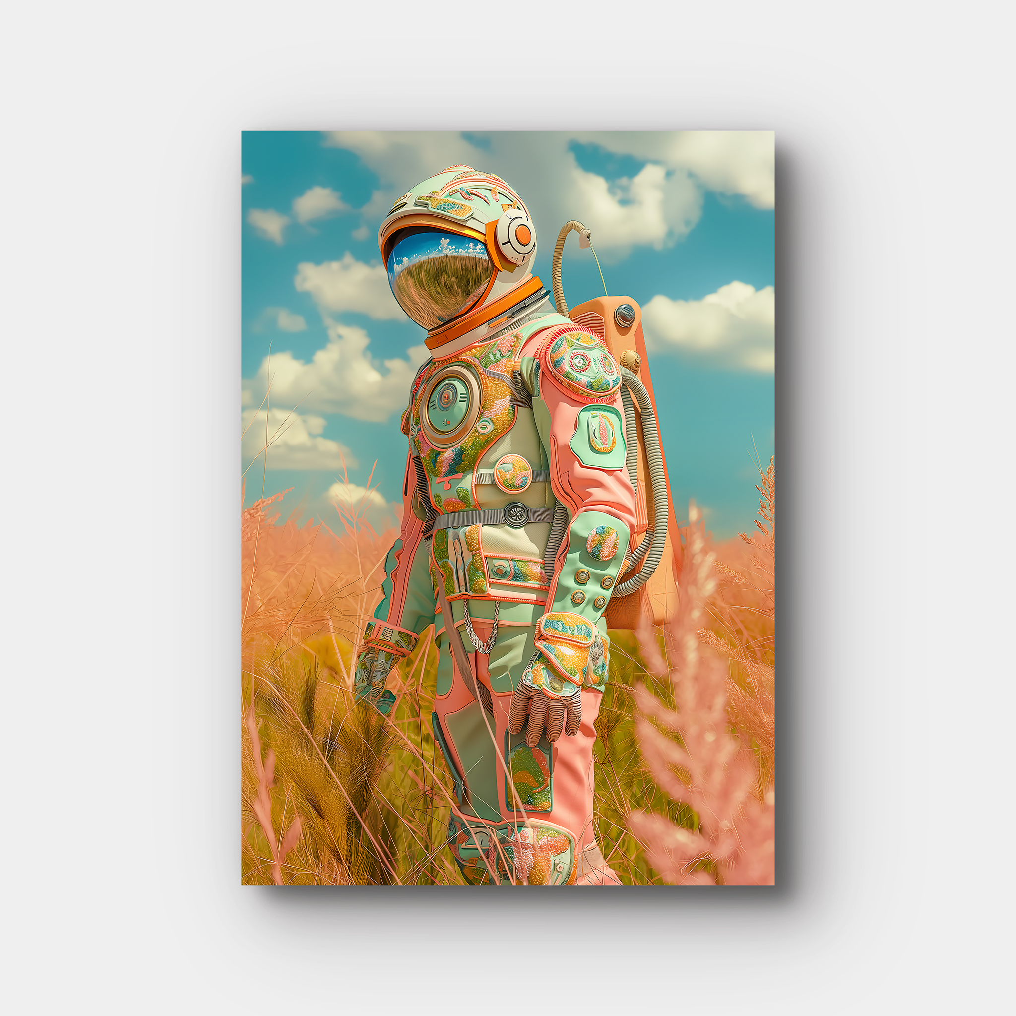 Pink Field Astronaut