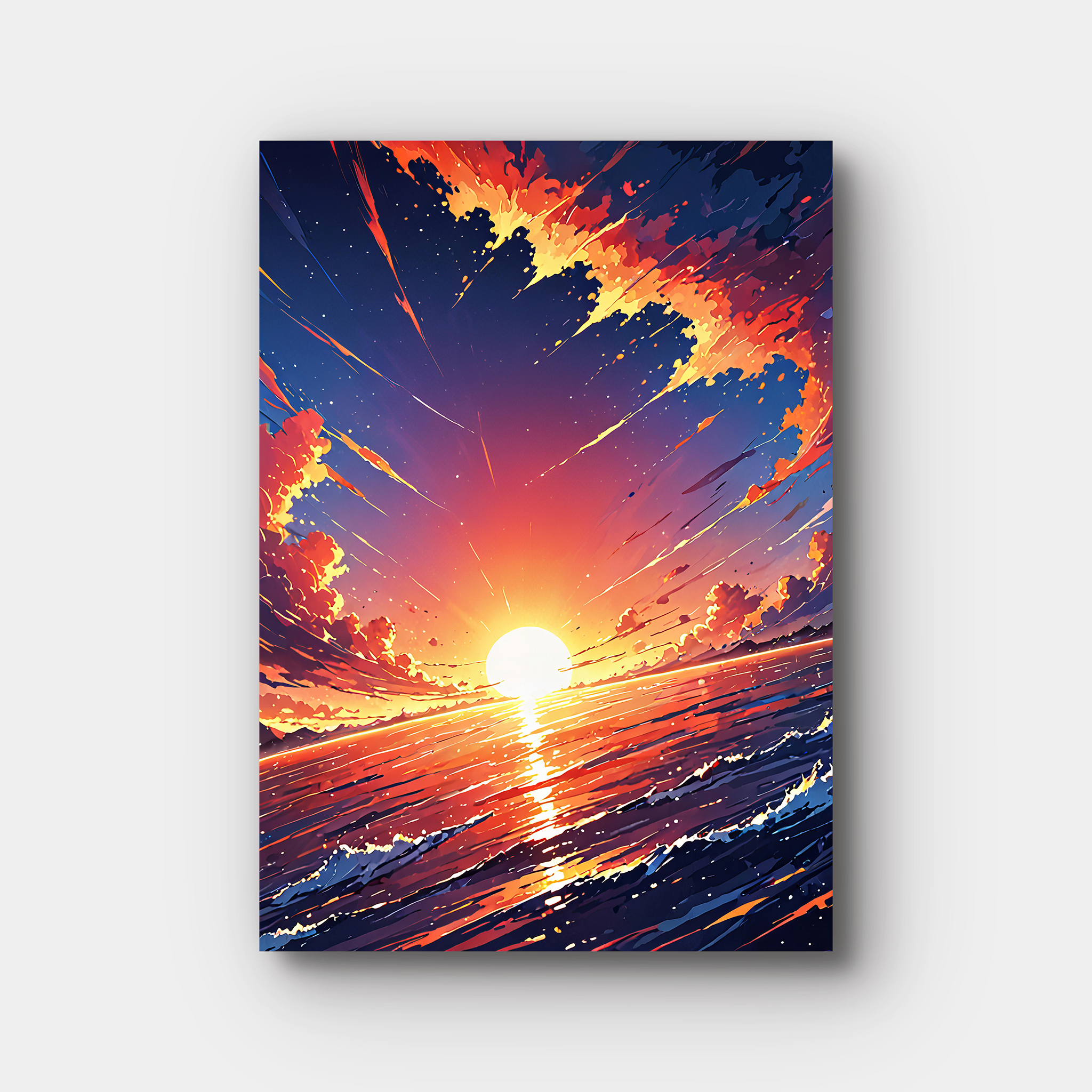 Sunset Crashing Waves