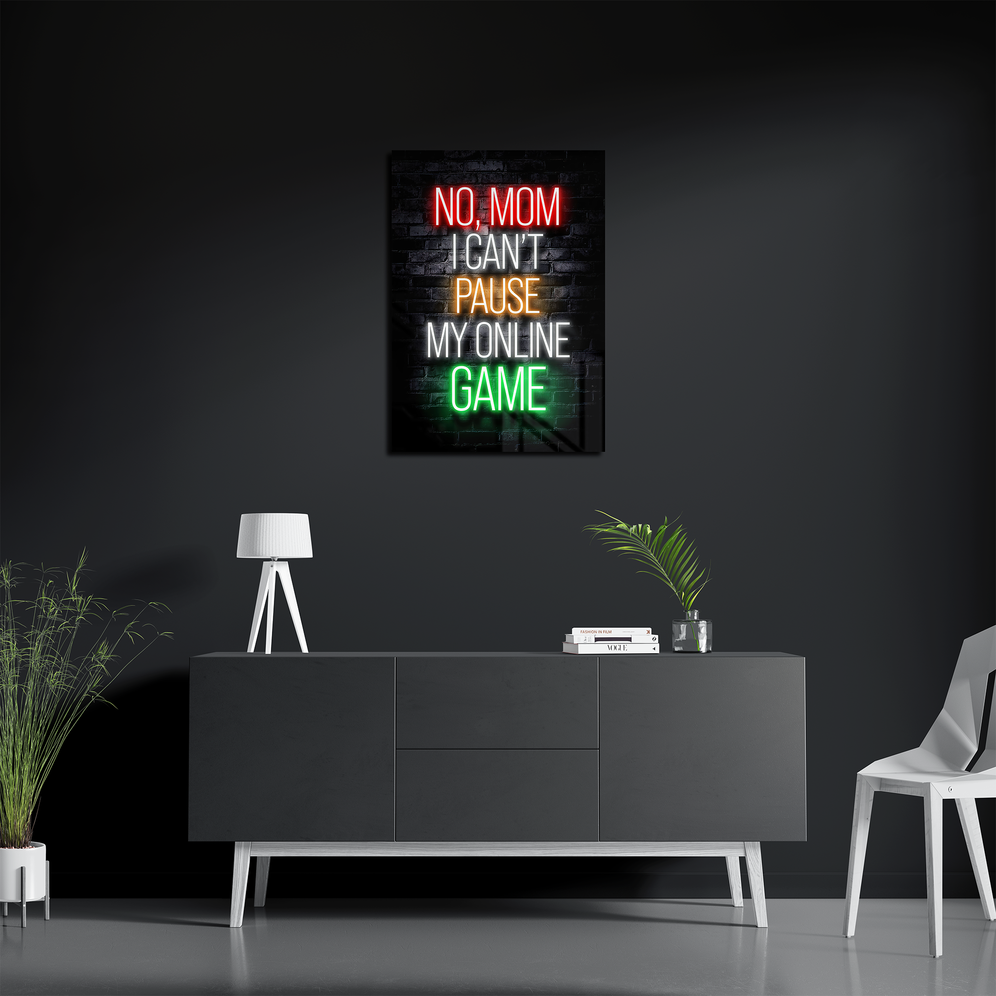 No Mom I Can't Pause My Online Game Neon Lights