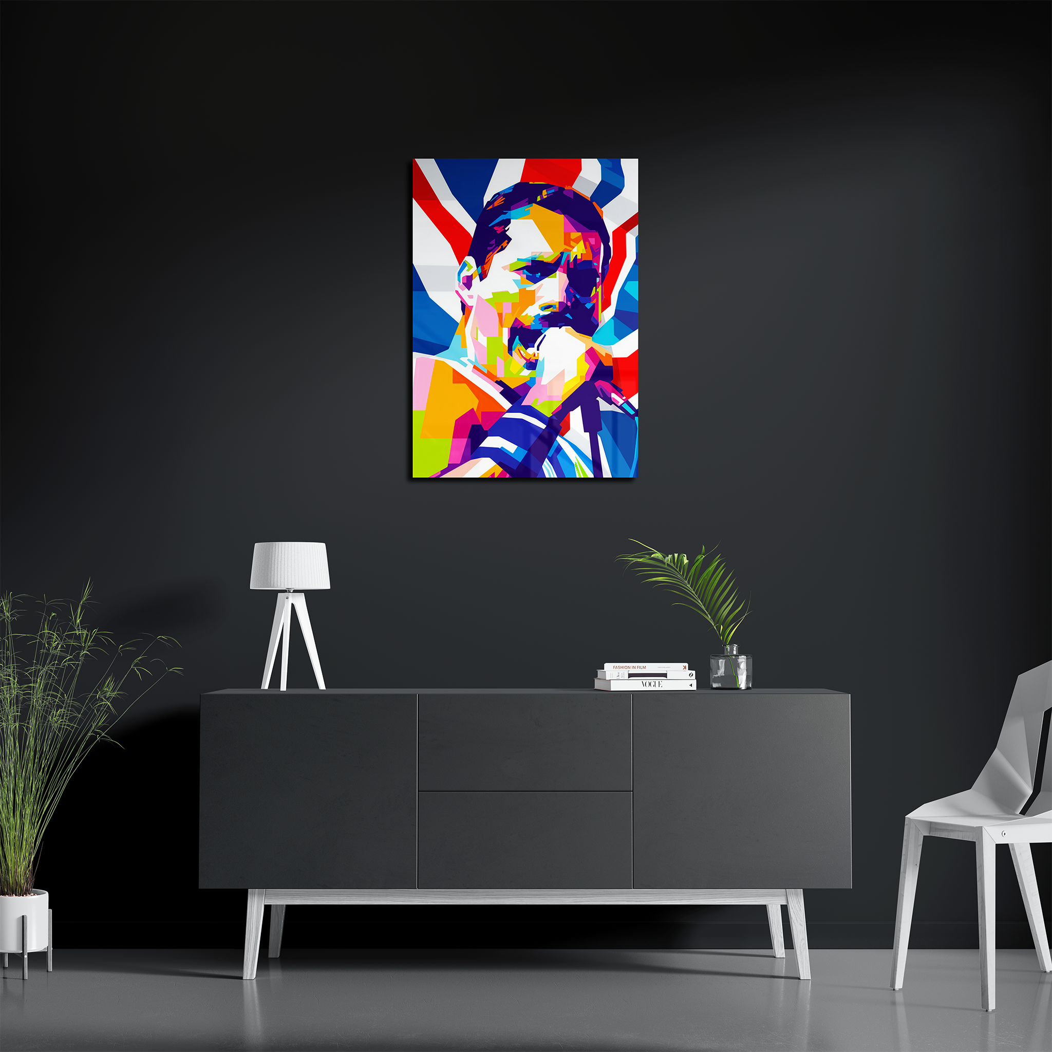 Freddie Mecury Rainbow Pixel Art