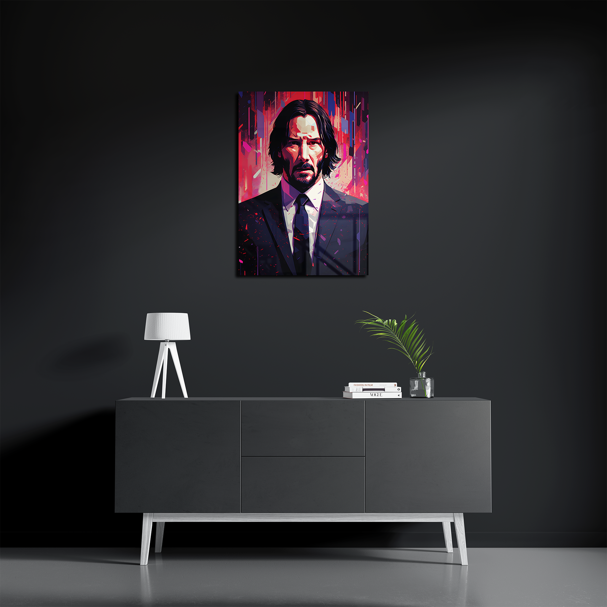 John Wick Pink Paint Art