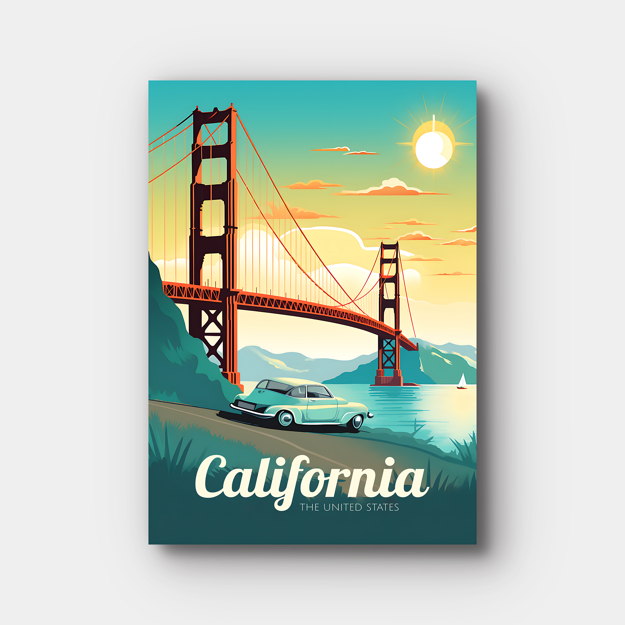 California Travel Poster