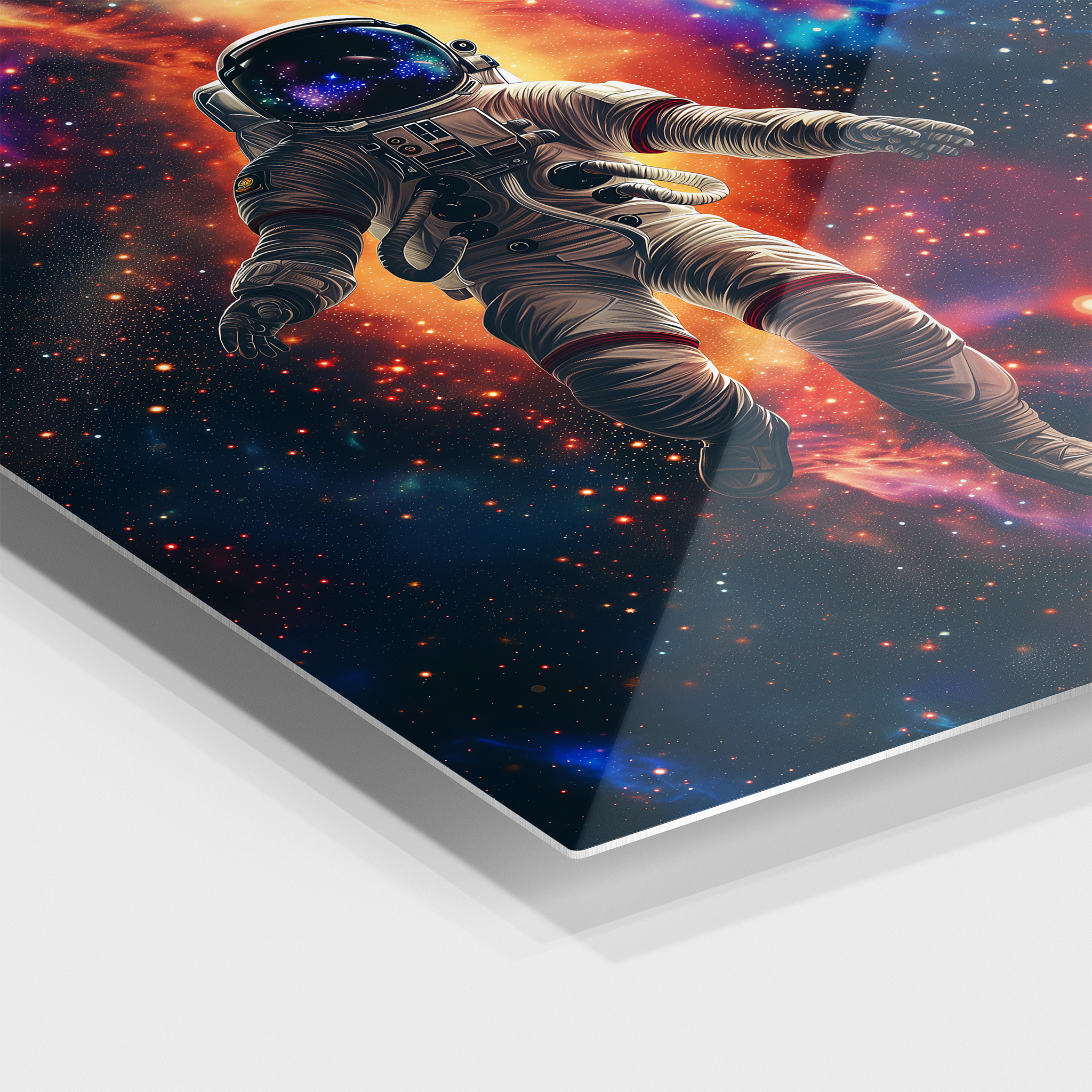 Astronaut Rainbow Galaxy