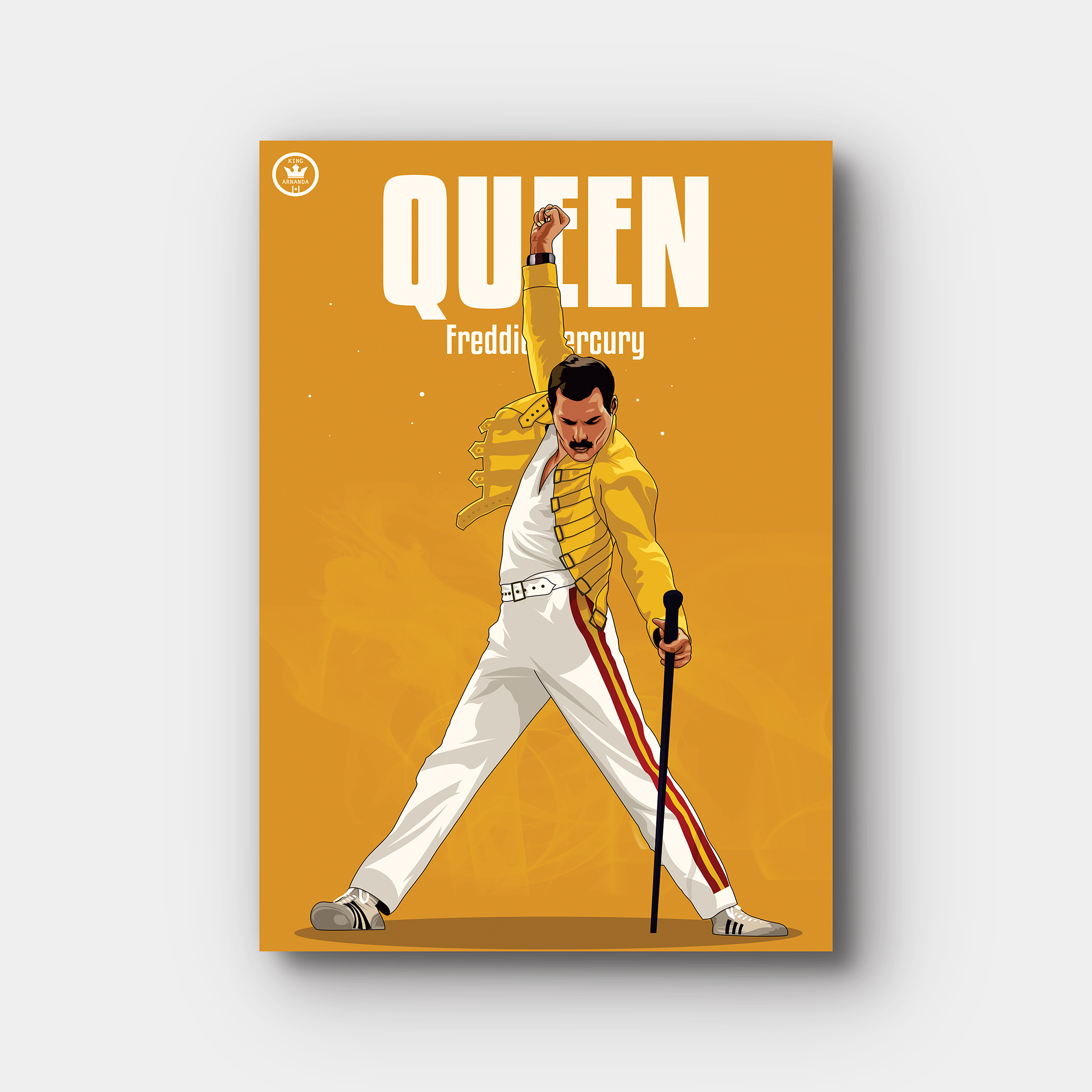 Queen Freddie Mercury Cartoon Art