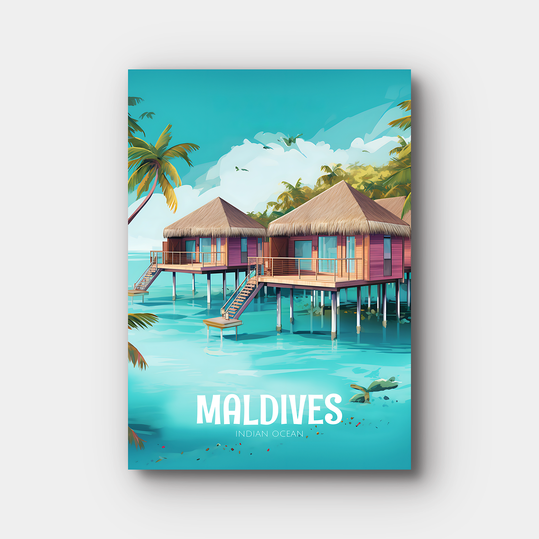 Maldives Travel Poster