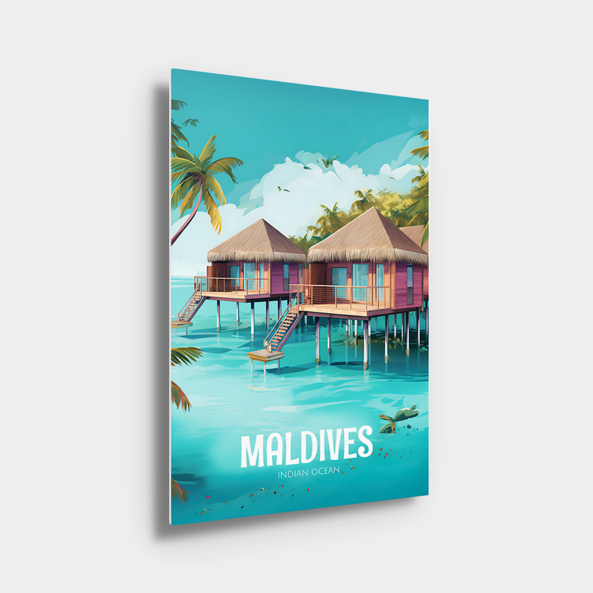 Maldives Travel Poster