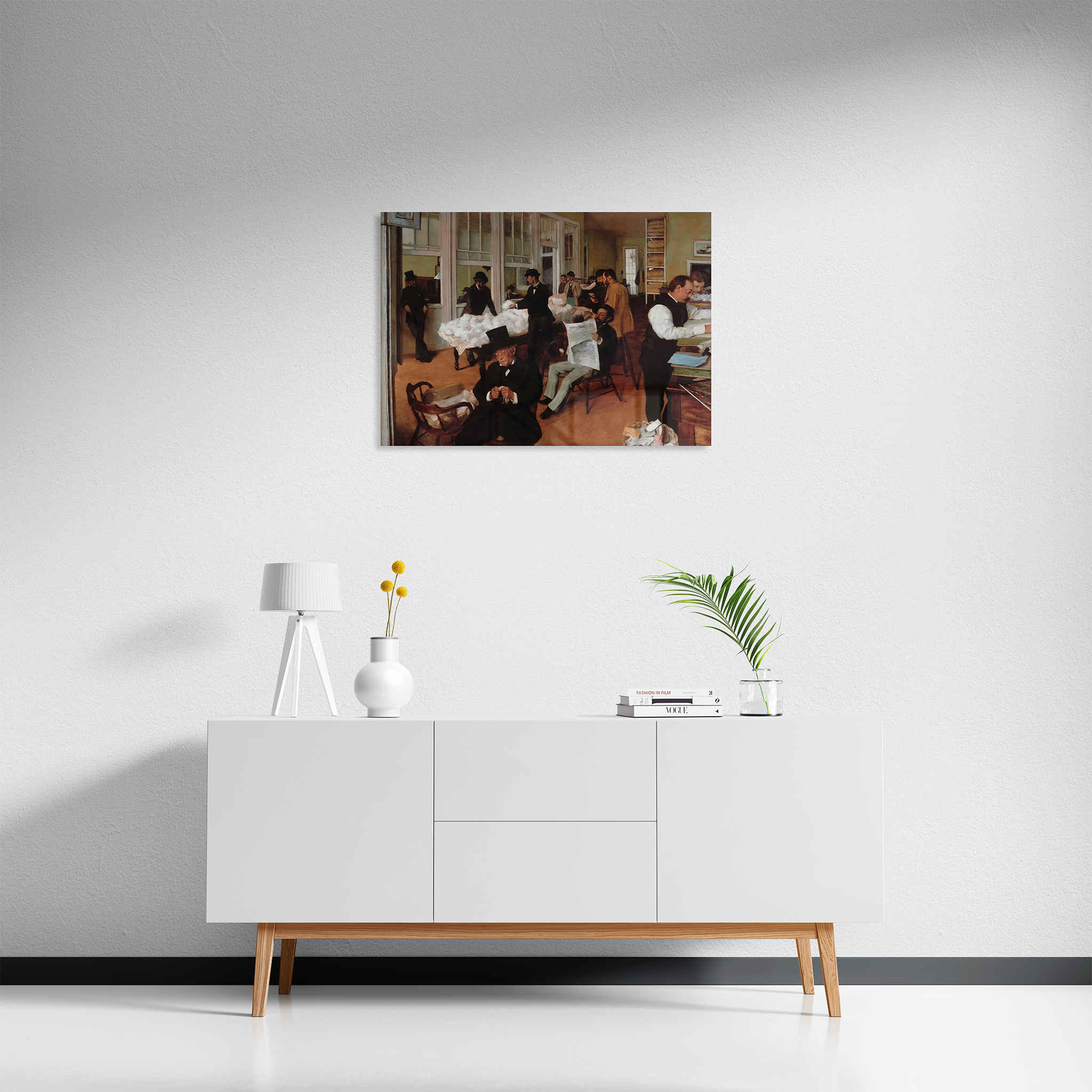 A Cotton Office In New Orleans by Edgar Degas