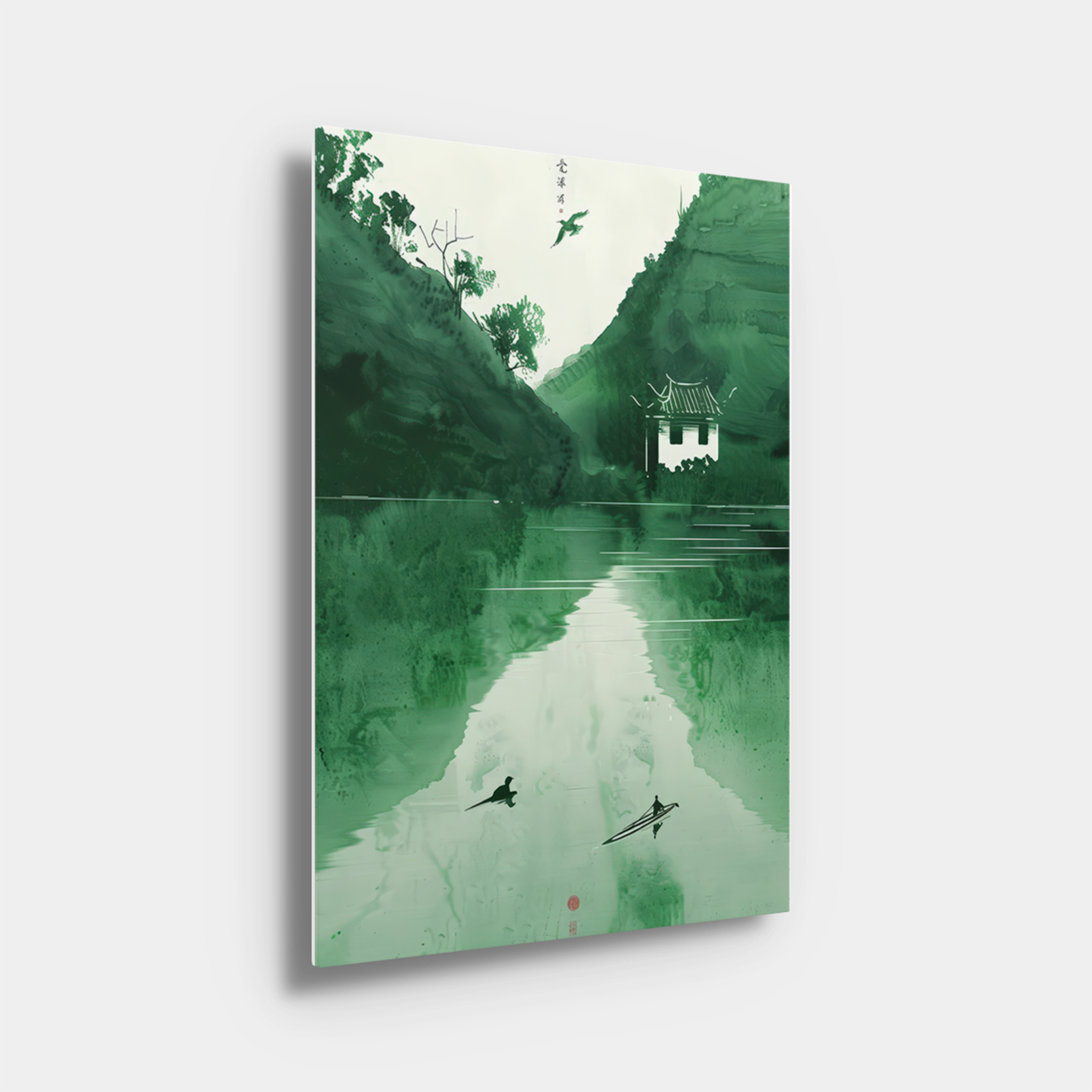 Green River House Traditional Japanese Painting