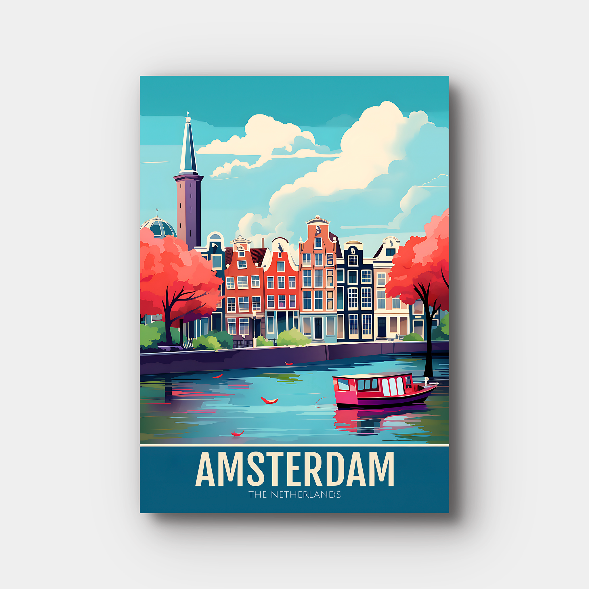 Amsterdam Travel Poster