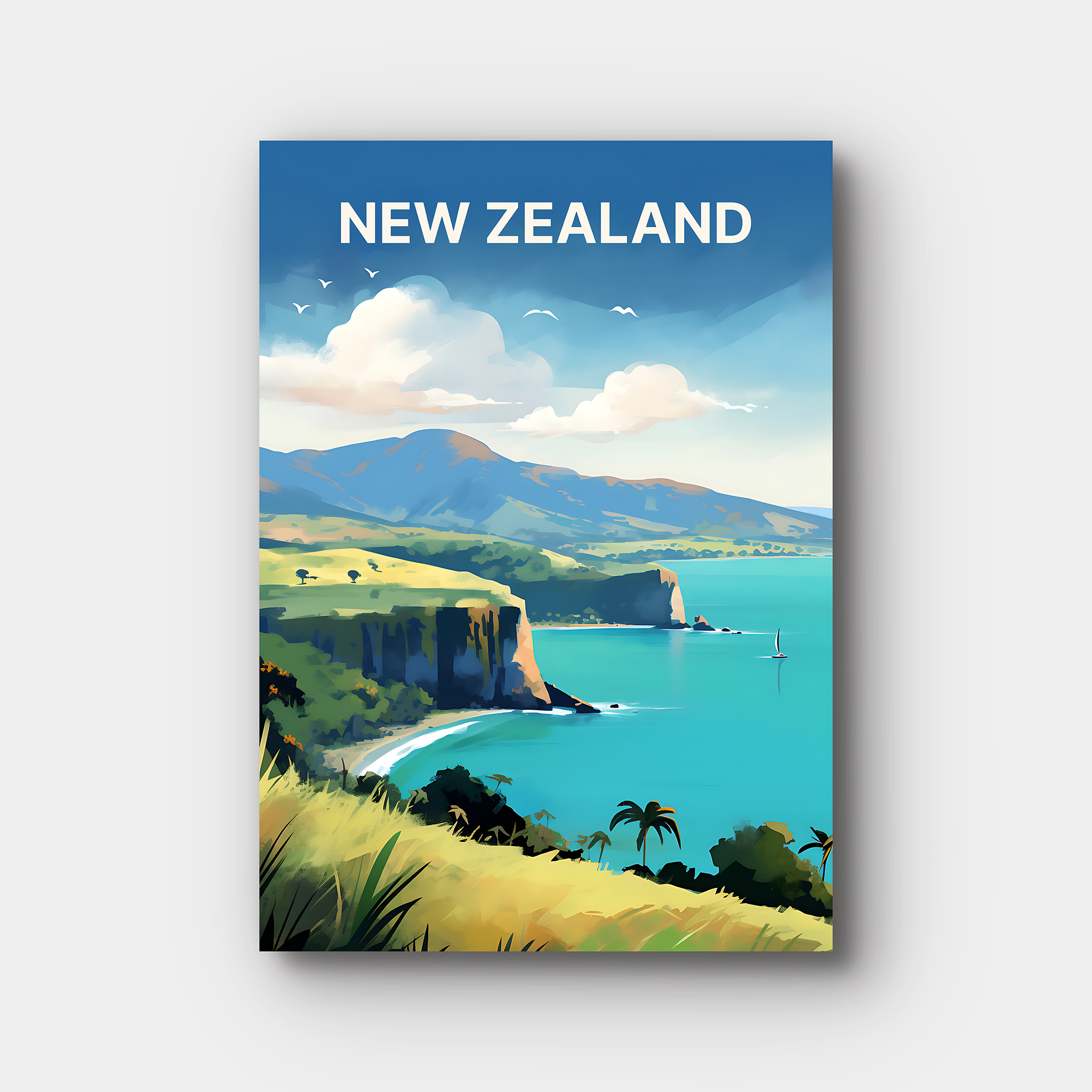 New Zealand Travel Poster