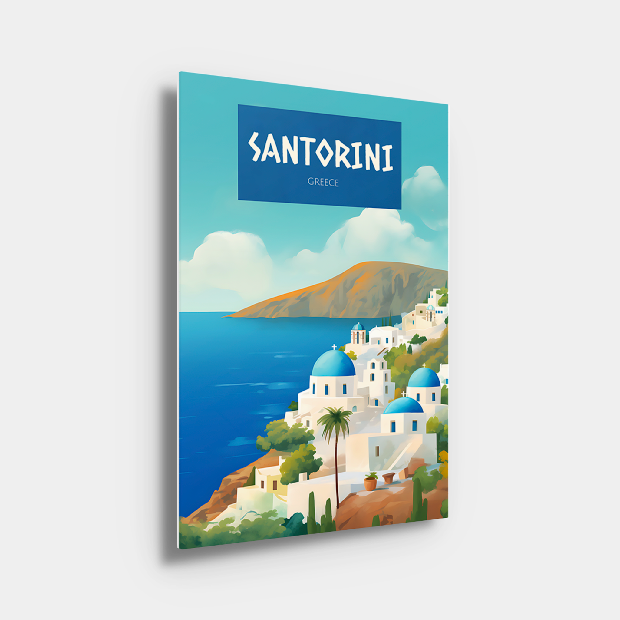 Santorini Travel Poster