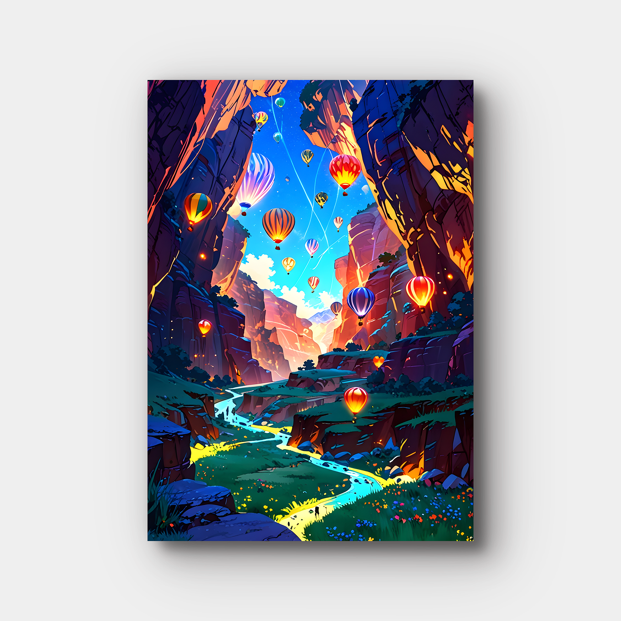 Hot Air Balloons In The Canyon