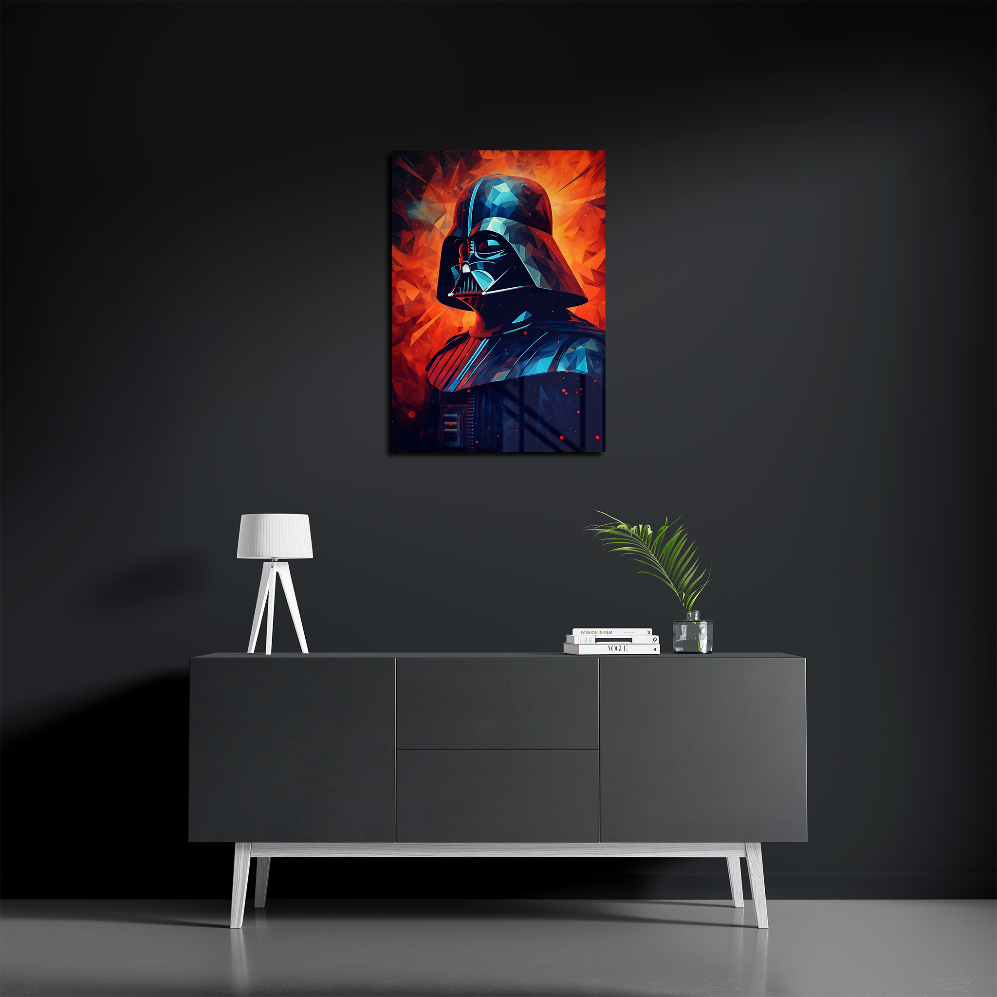 Darth Vader Orange Pixel Art