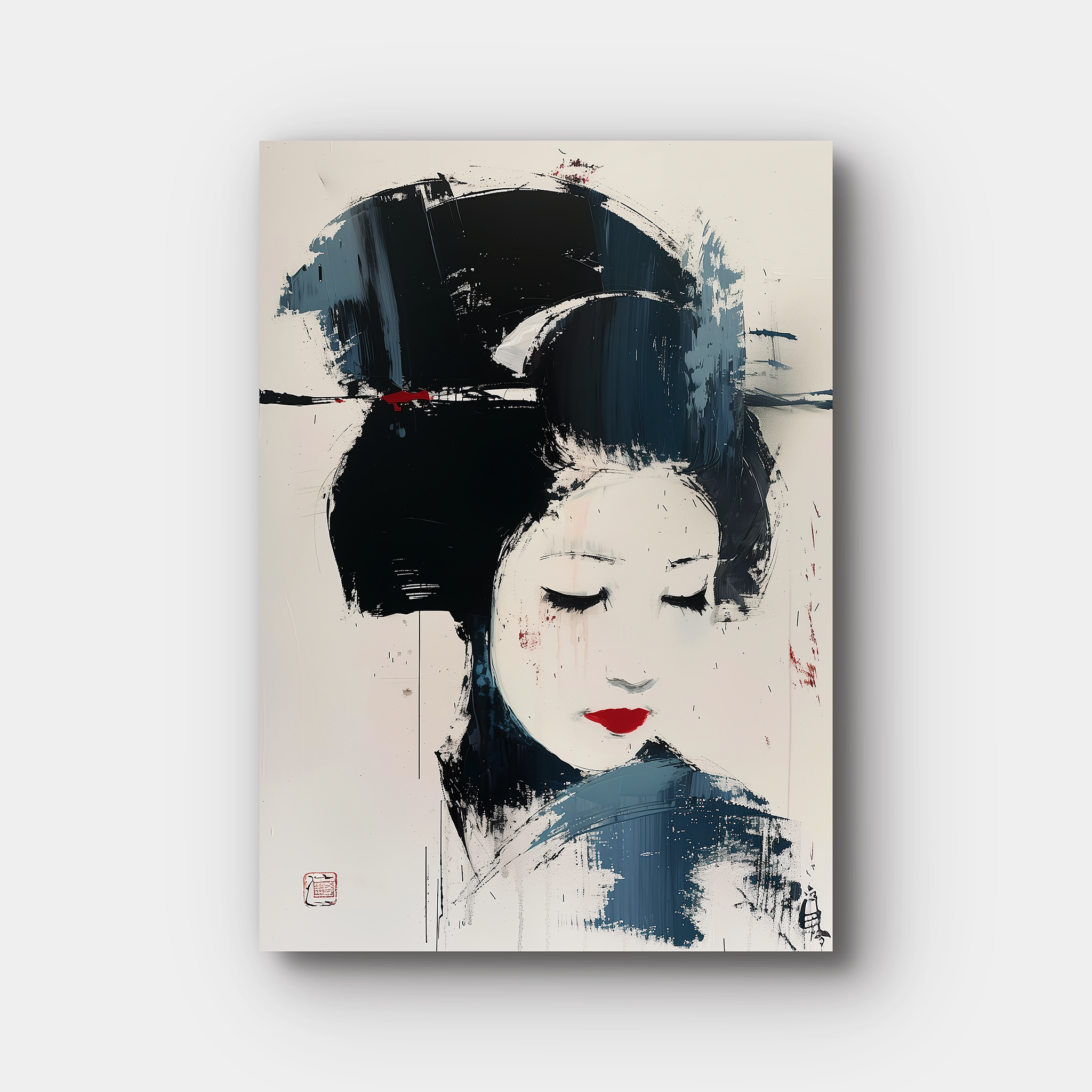 Japanese Woman Traditional Painting