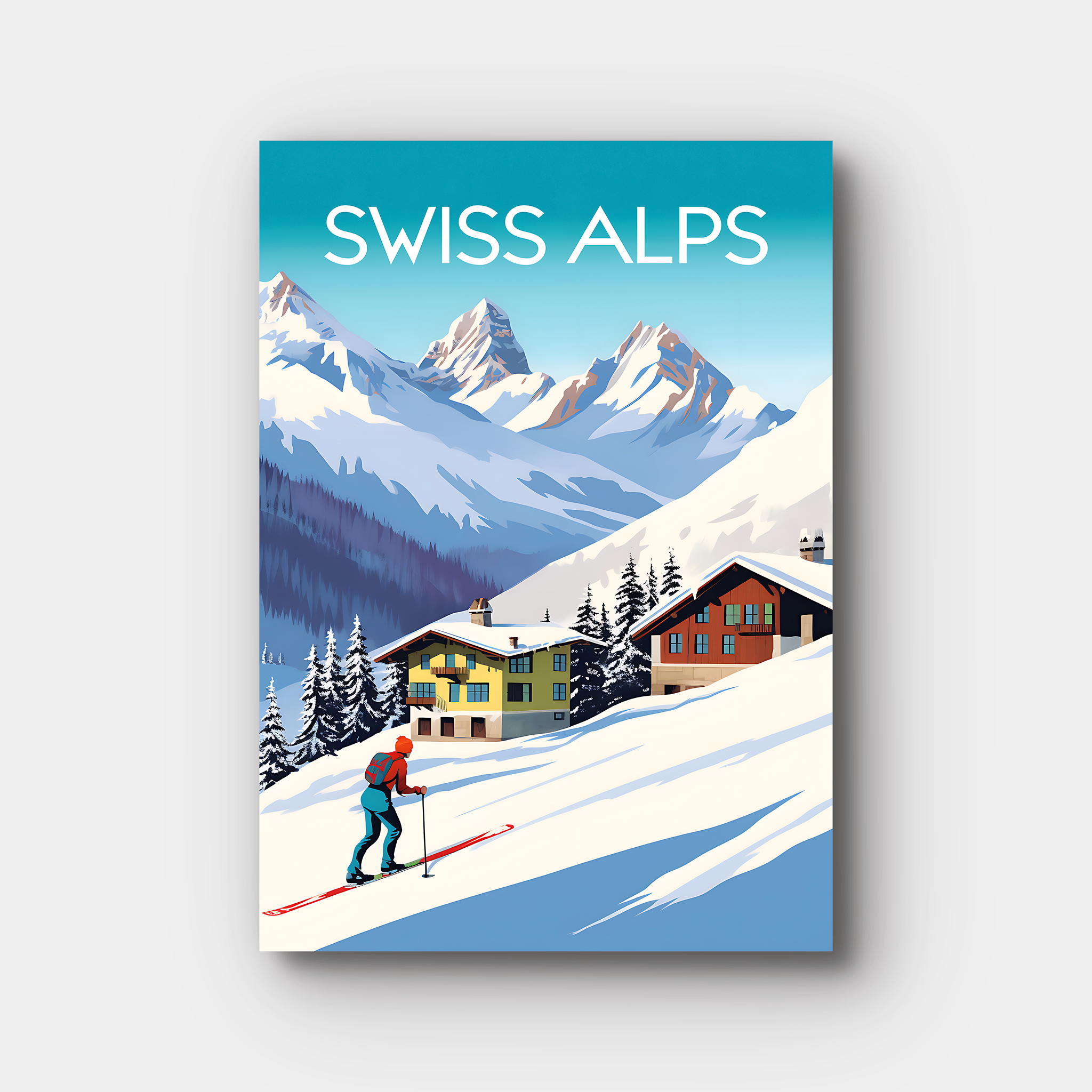 Swiss Alps Travel Poster
