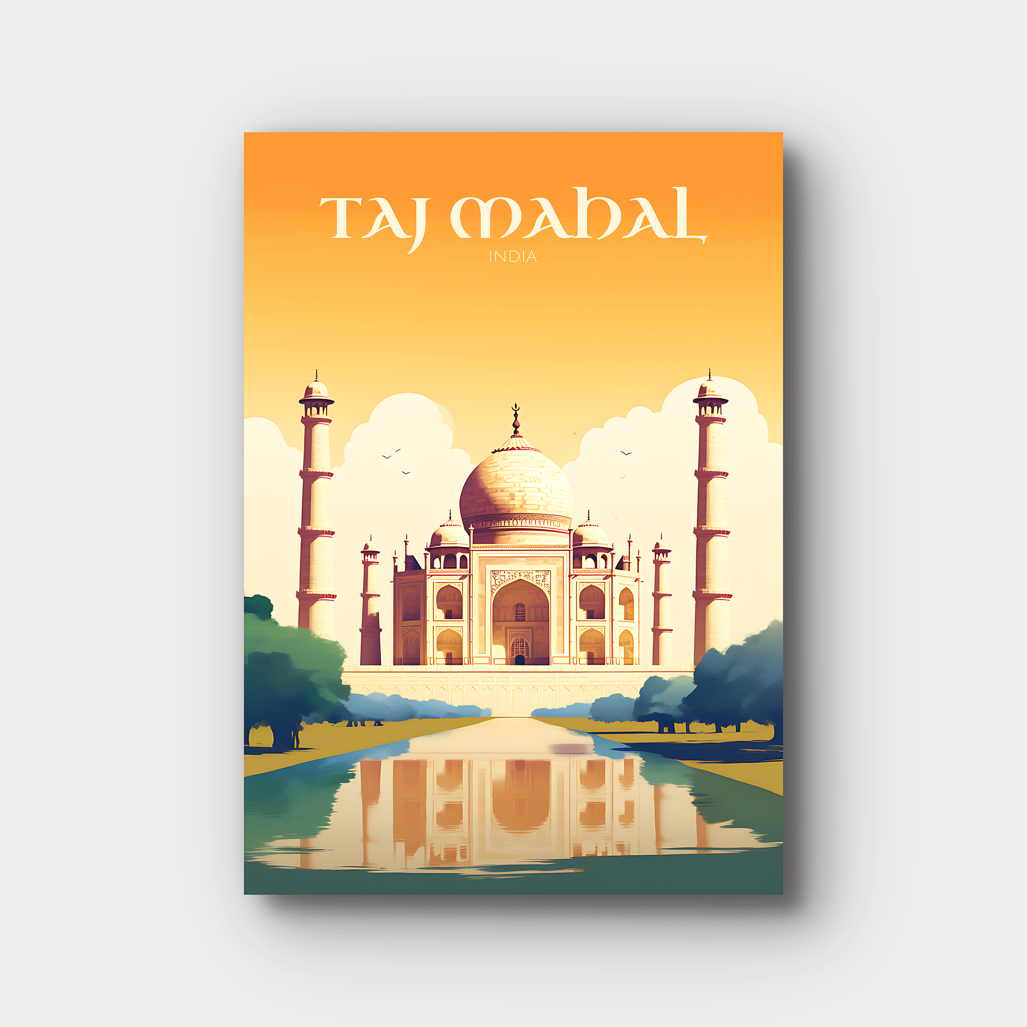 Taj Mahal Travel Poster