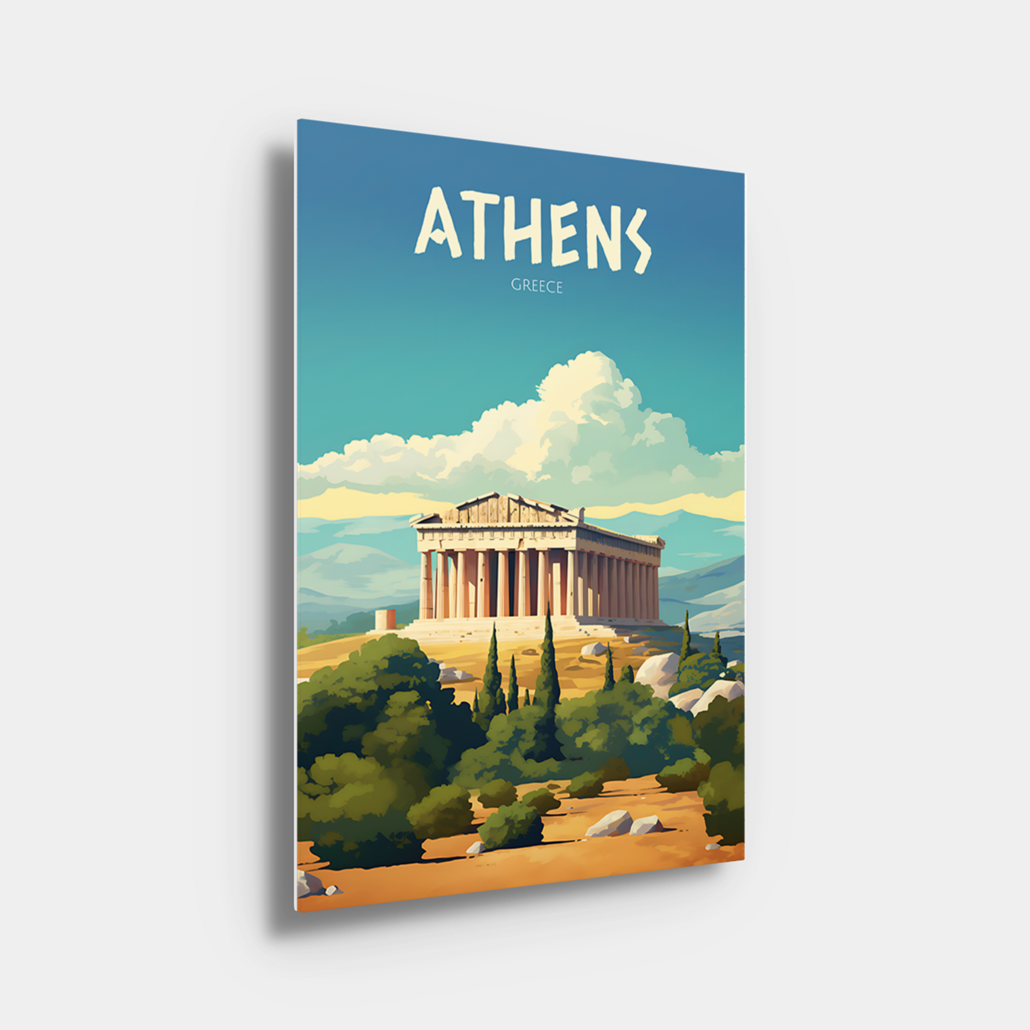Athens Travel Poster