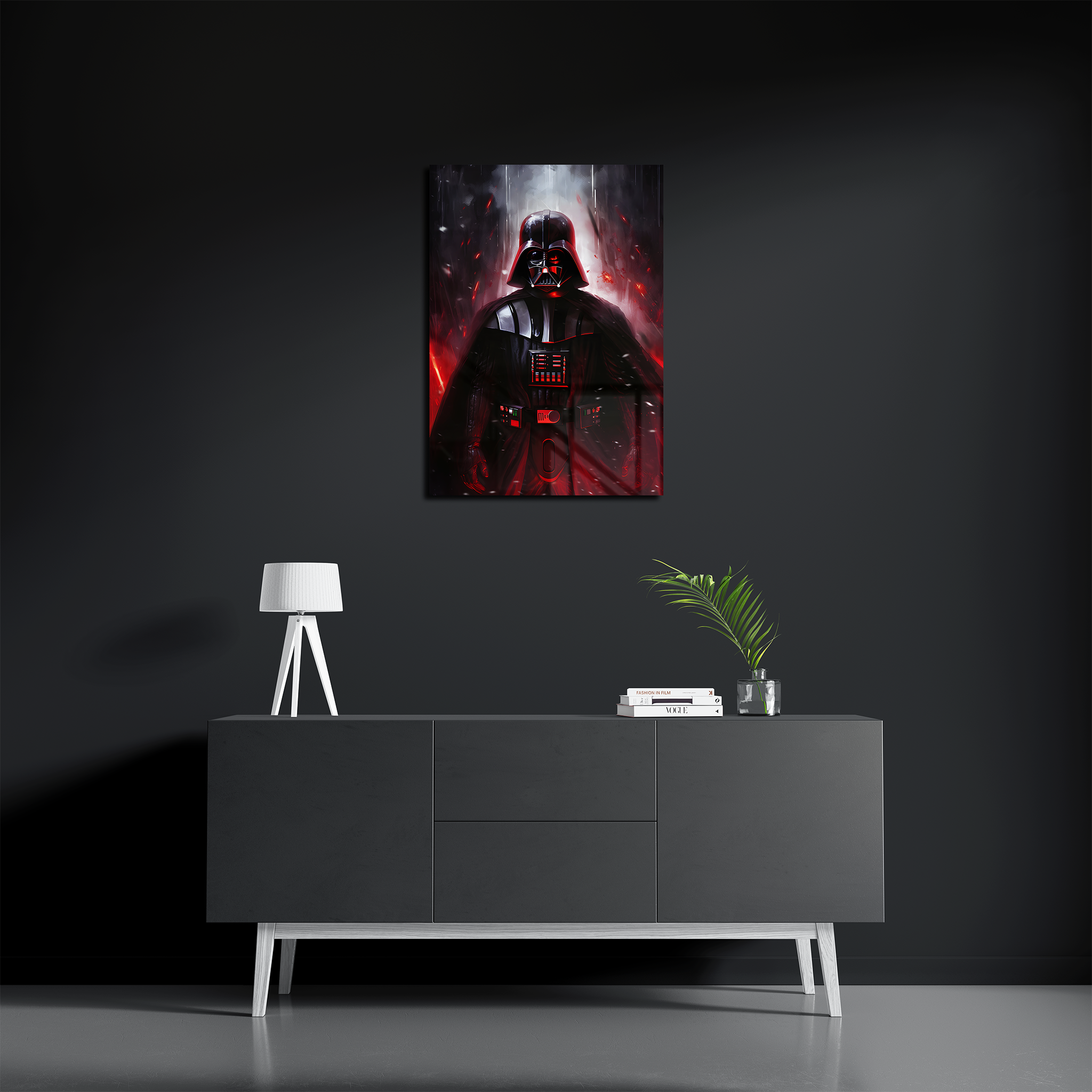 Darth Vader Red Paint Art