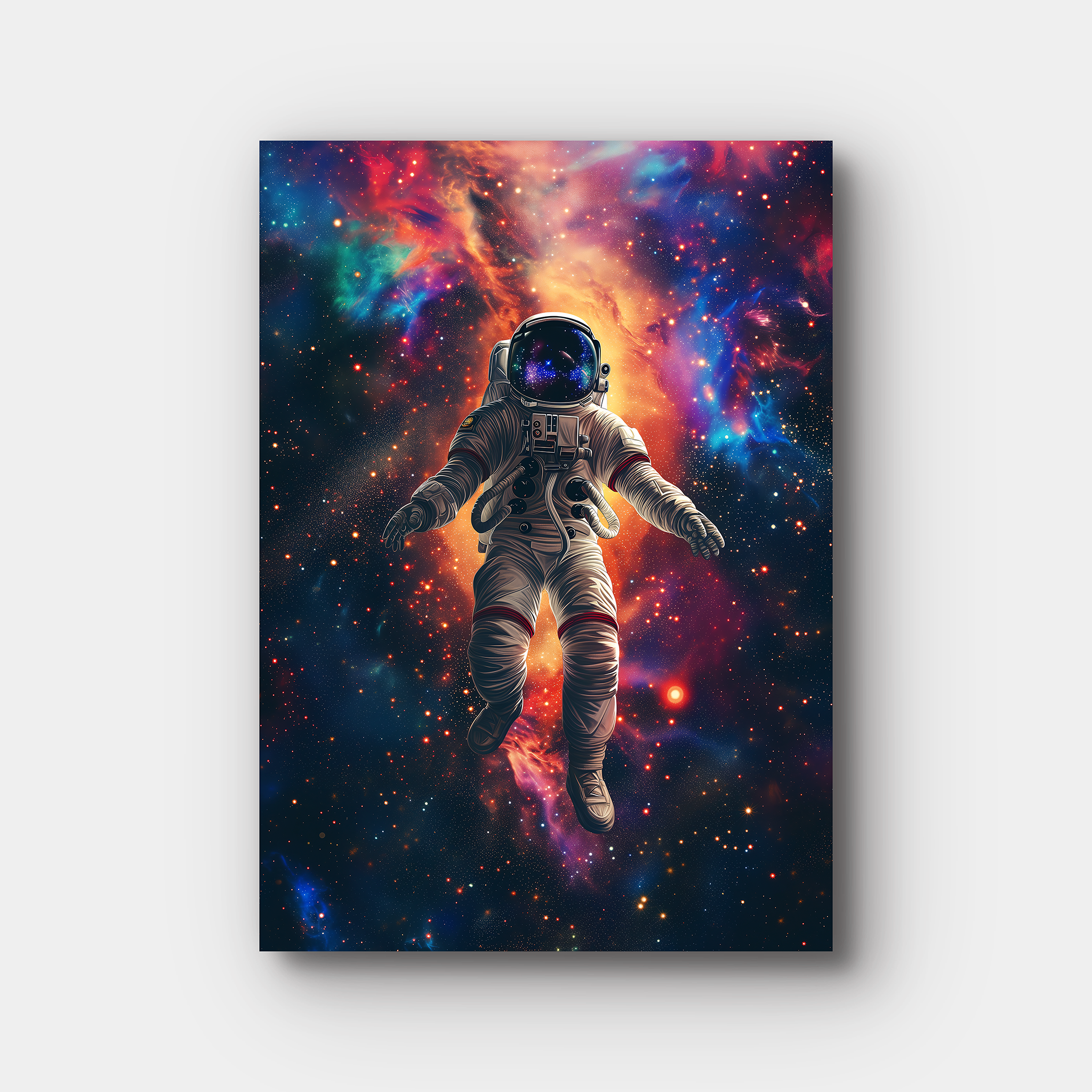 Astronaut Rainbow Galaxy