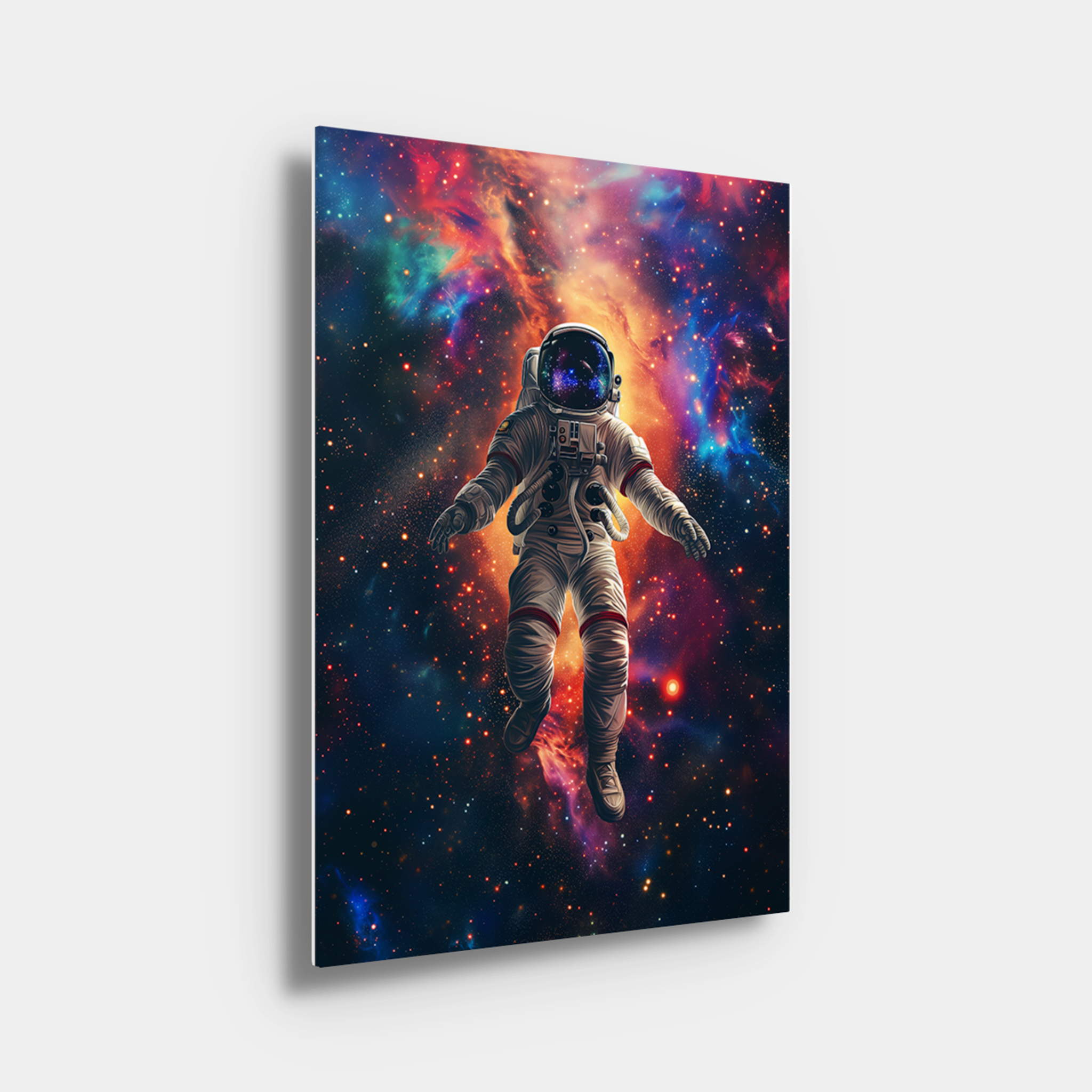 Astronaut Rainbow Galaxy