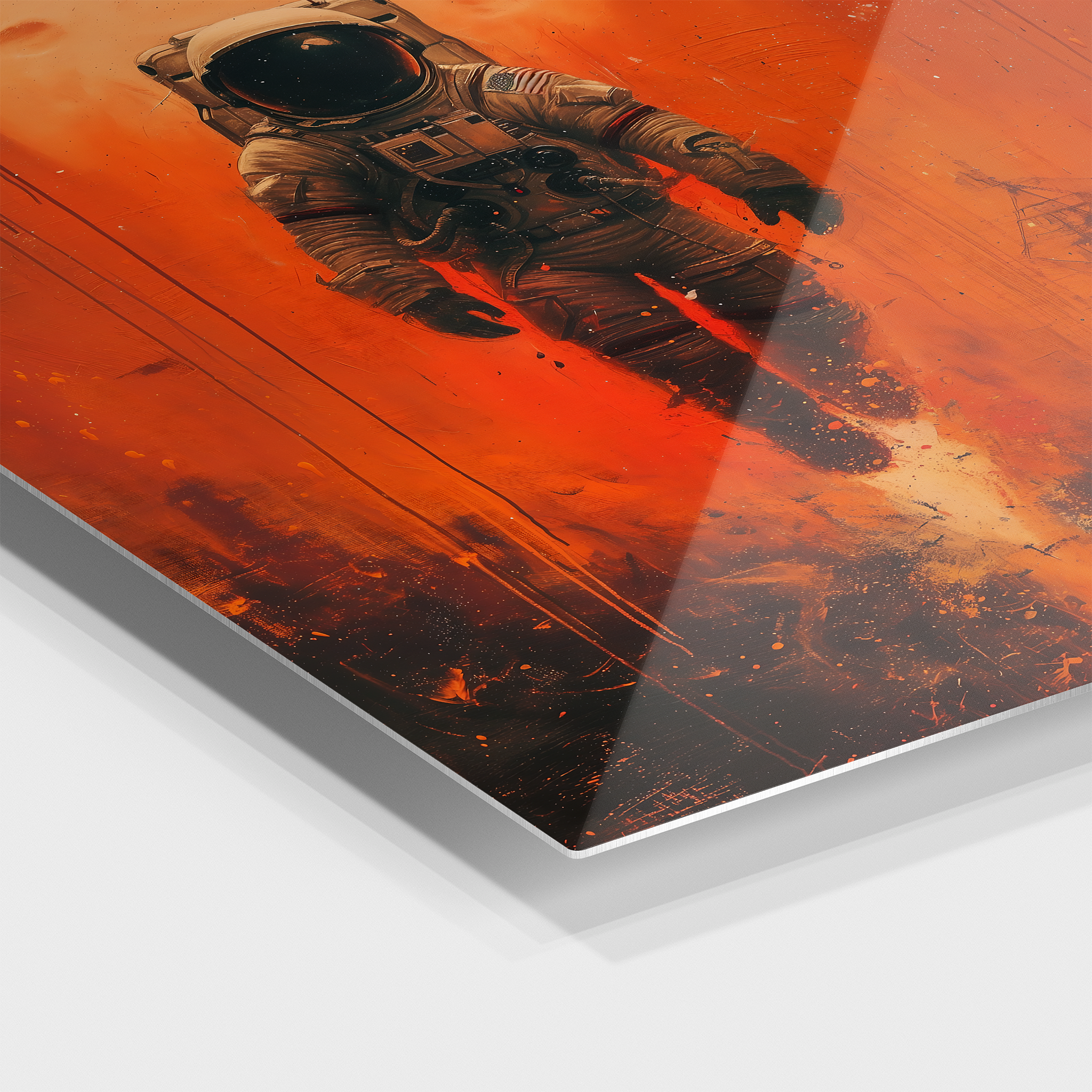 Floating Astronaut Paint Art