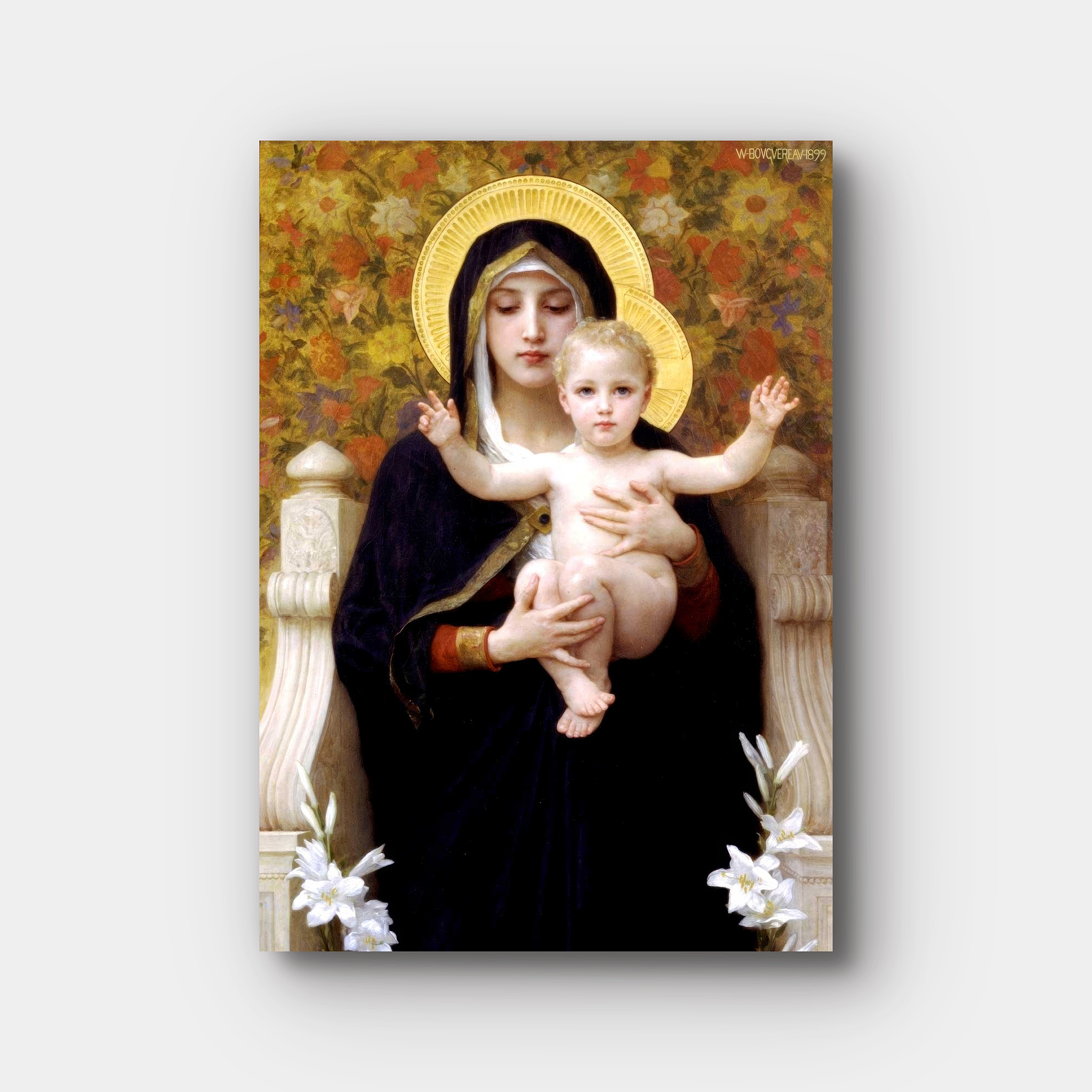 La Virgen de los Lirios by Willian-Adolphe Bouguereau