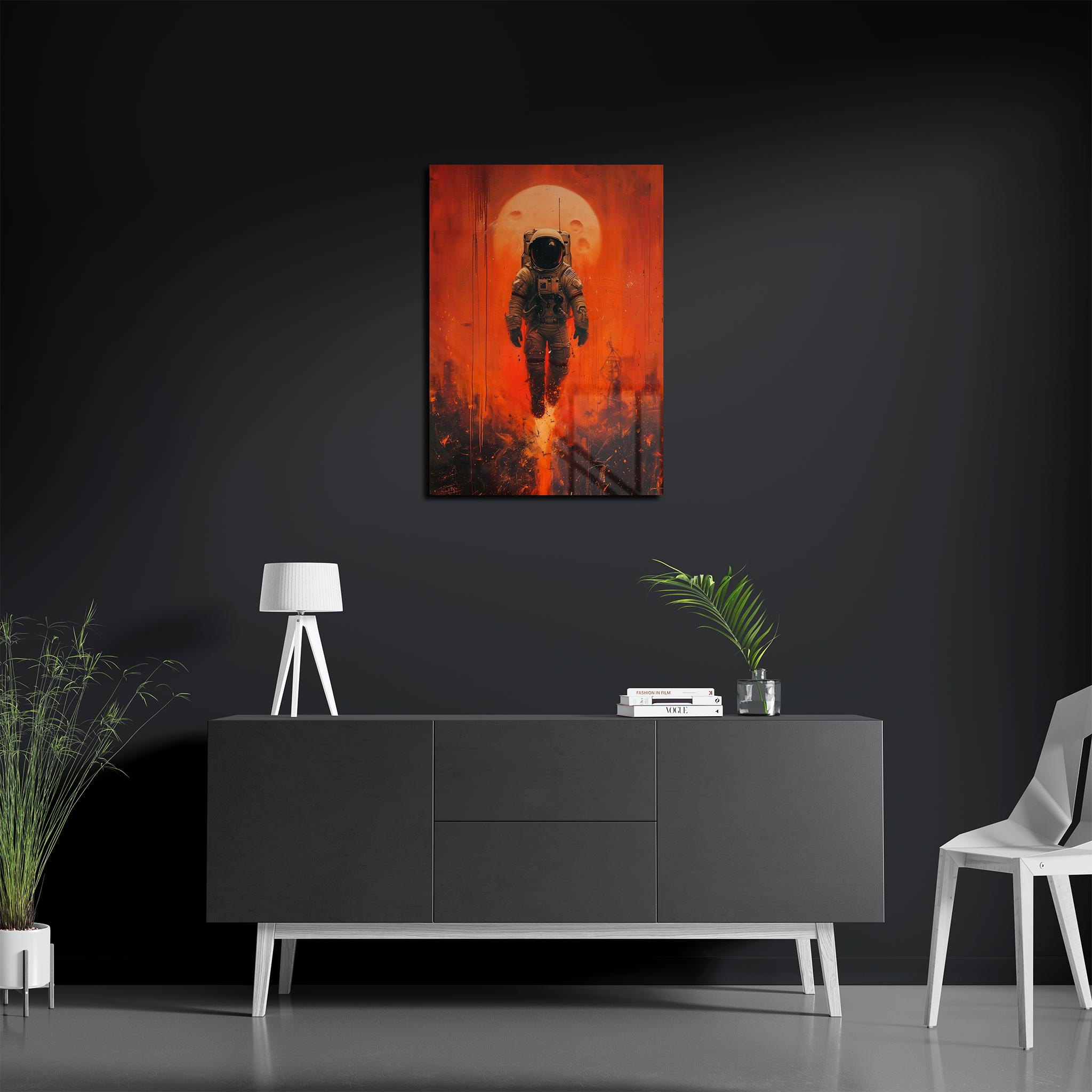 Floating Astronaut Paint Art