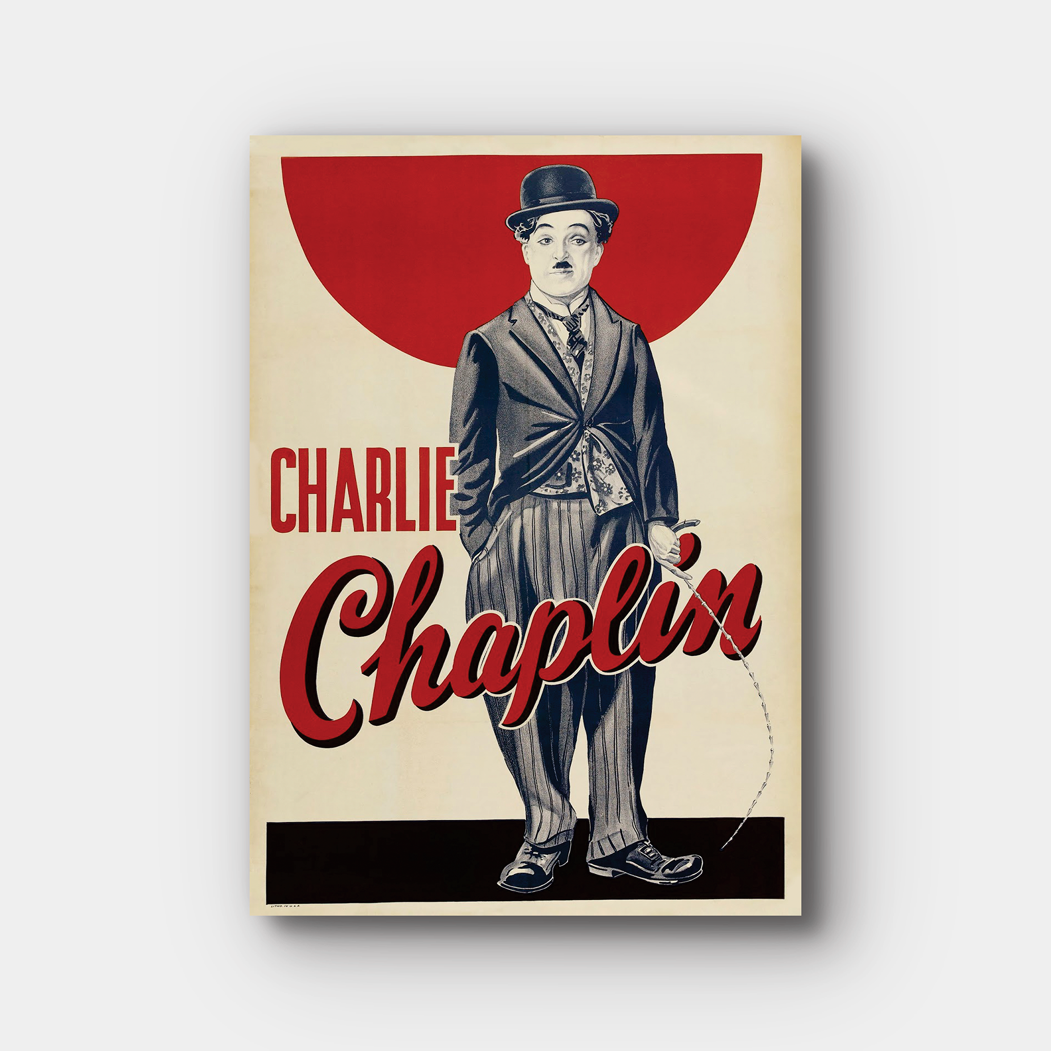 Charlie Chaplin Vintage Poster