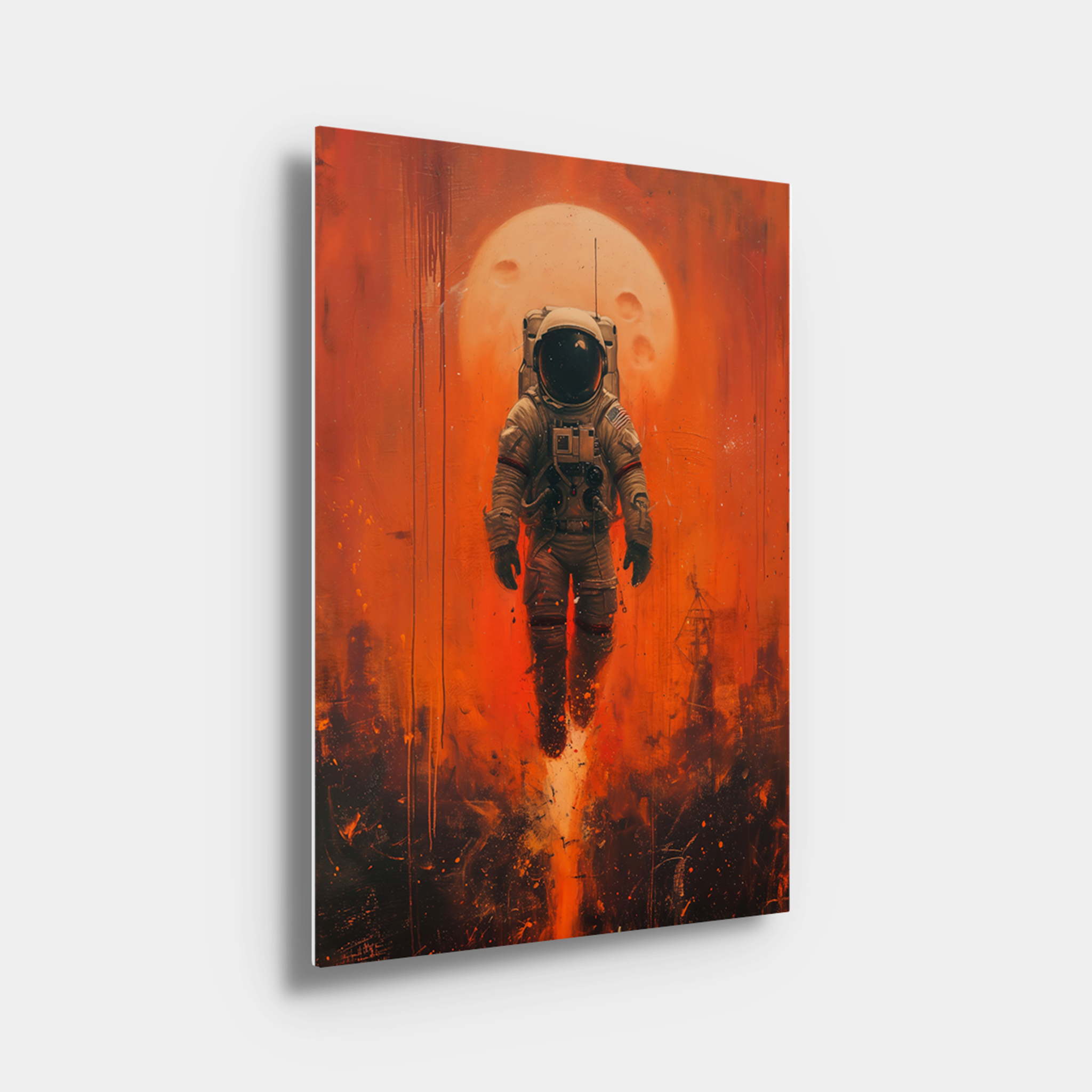 Floating Astronaut Paint Art