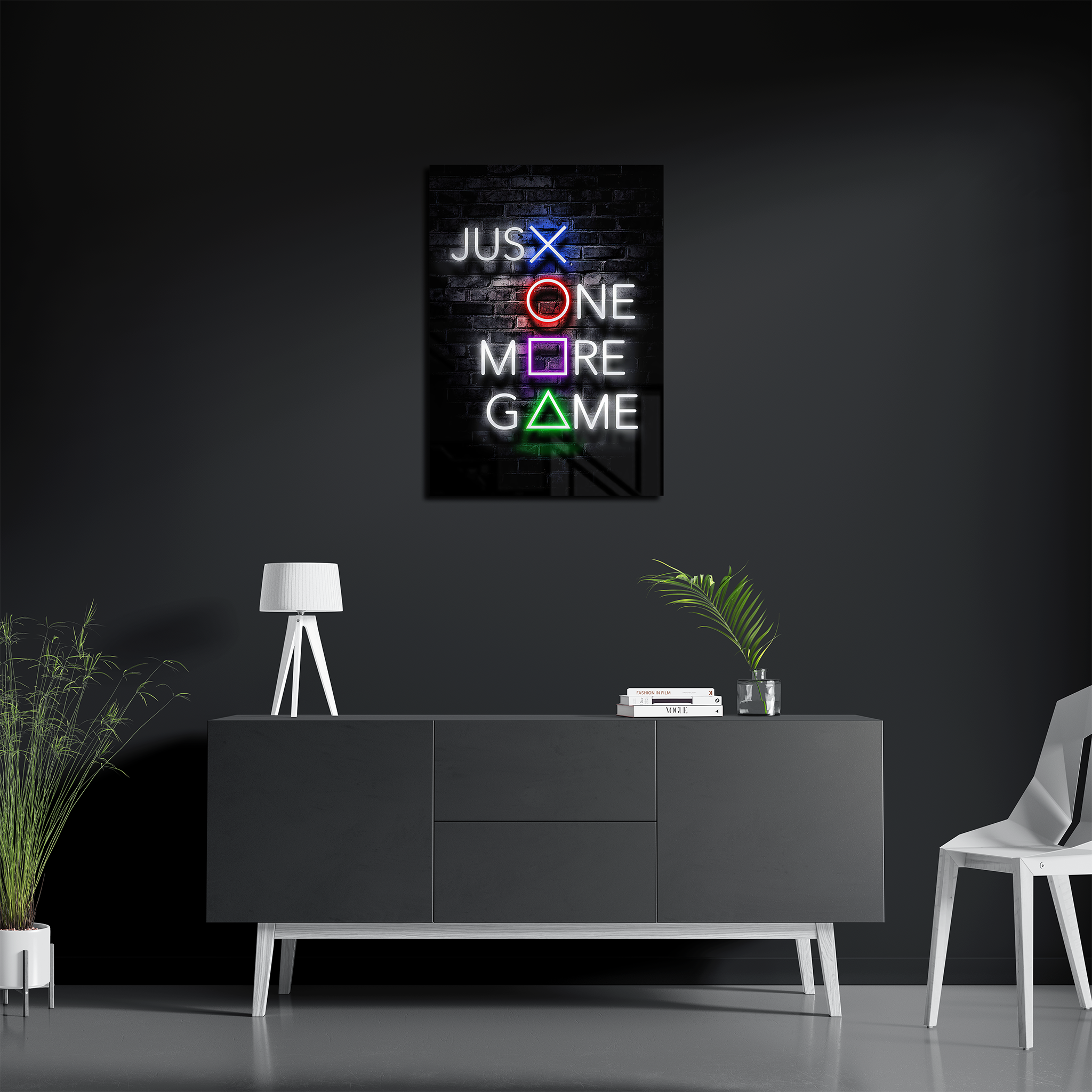 Just One More Game Neon Lights